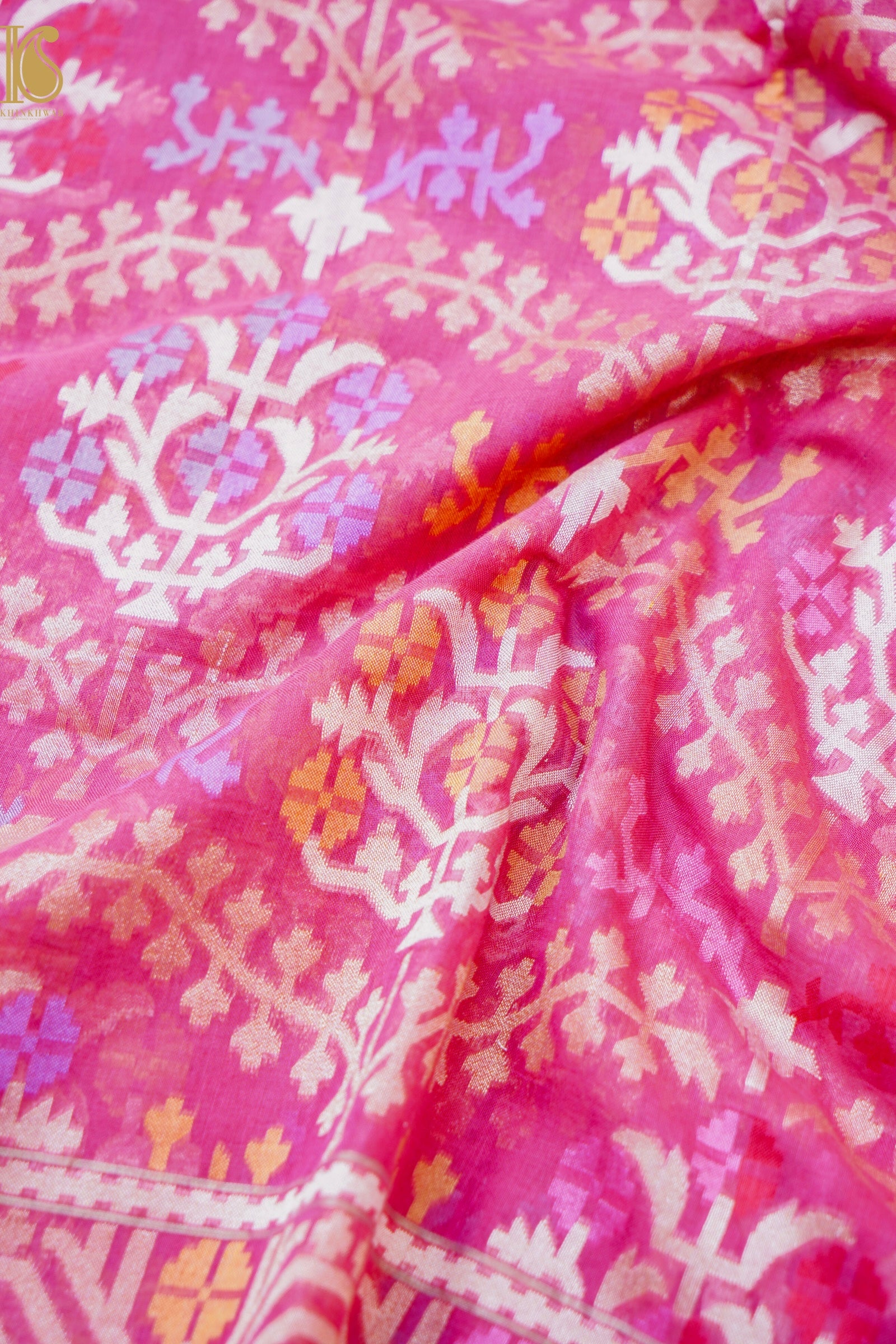 Banarasi Cotton Handloom Jamdani Ektara Saree