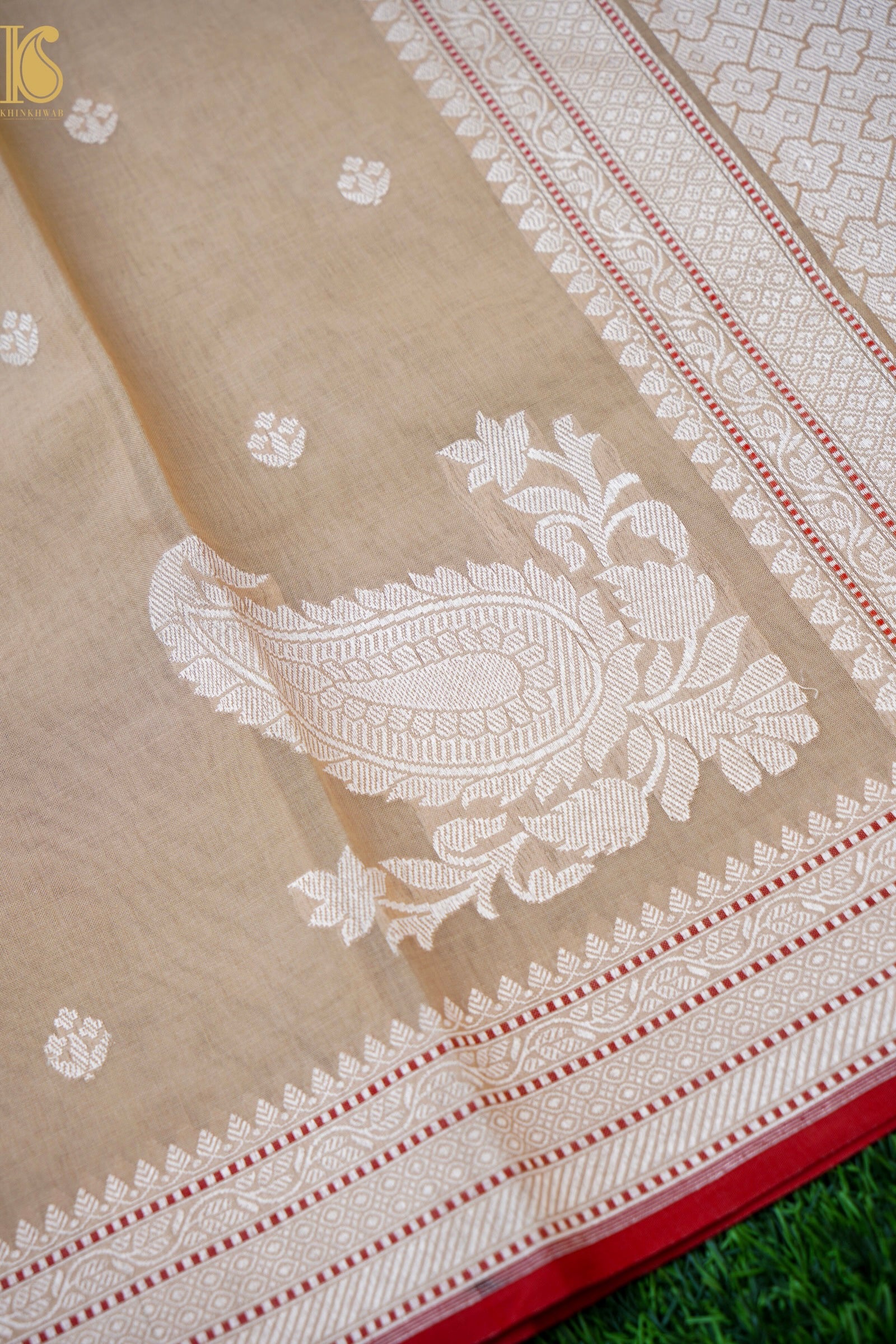 Banarasi Cotton Handloom Kadwa Ektara Konya Saree