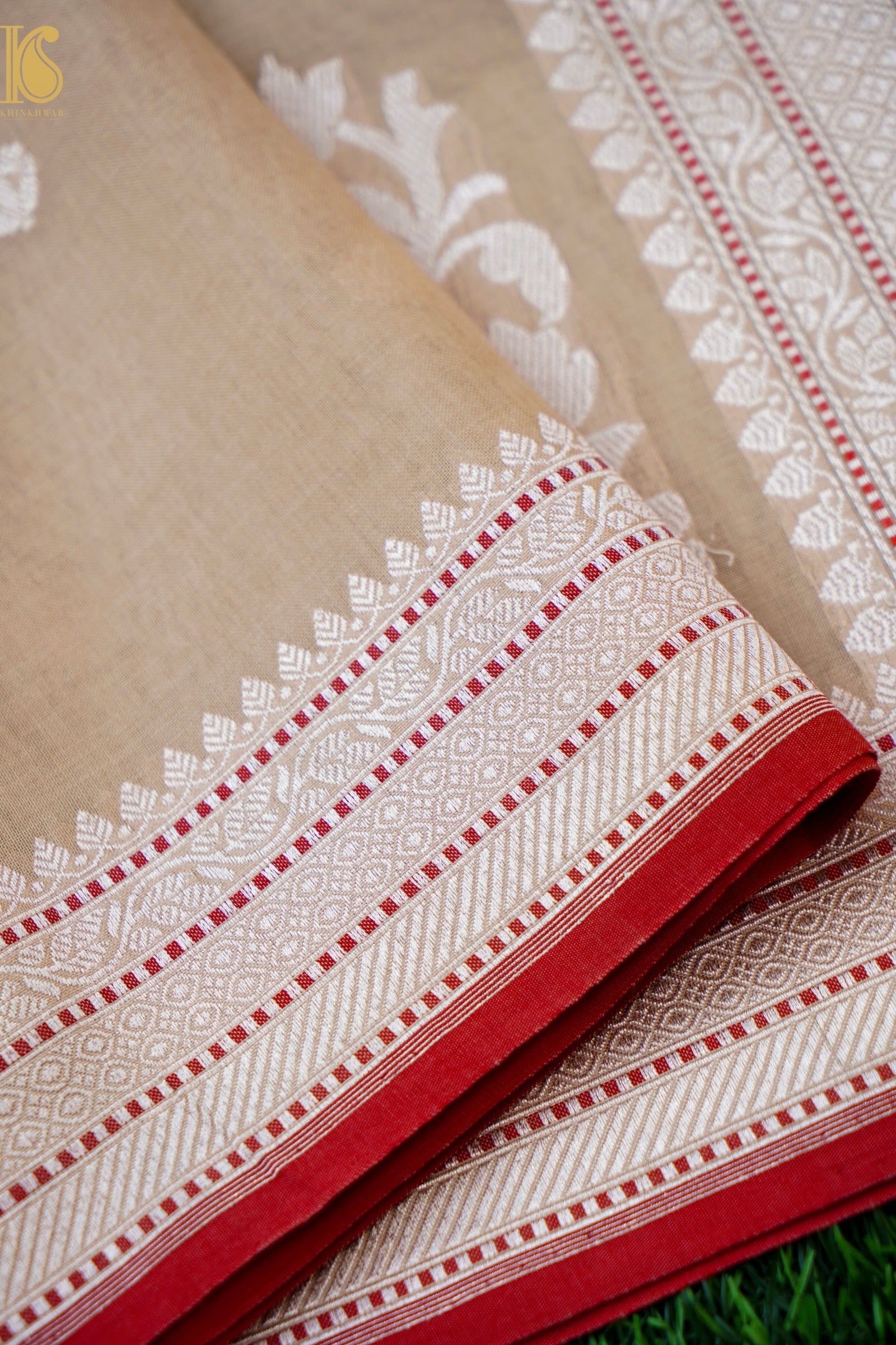 Banarasi Cotton Handloom Kadwa Ektara Konya Saree