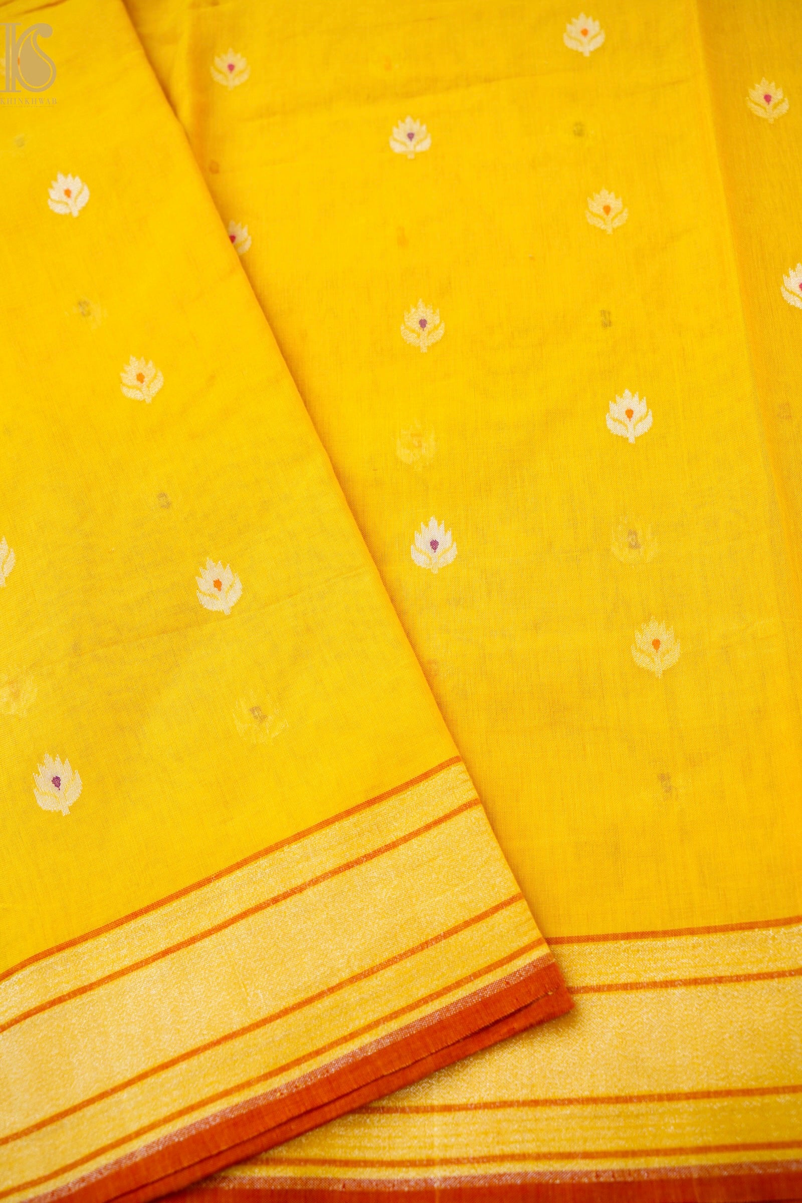 Banarasi Cotton Handloom Kadwa Ektara Konya Saree