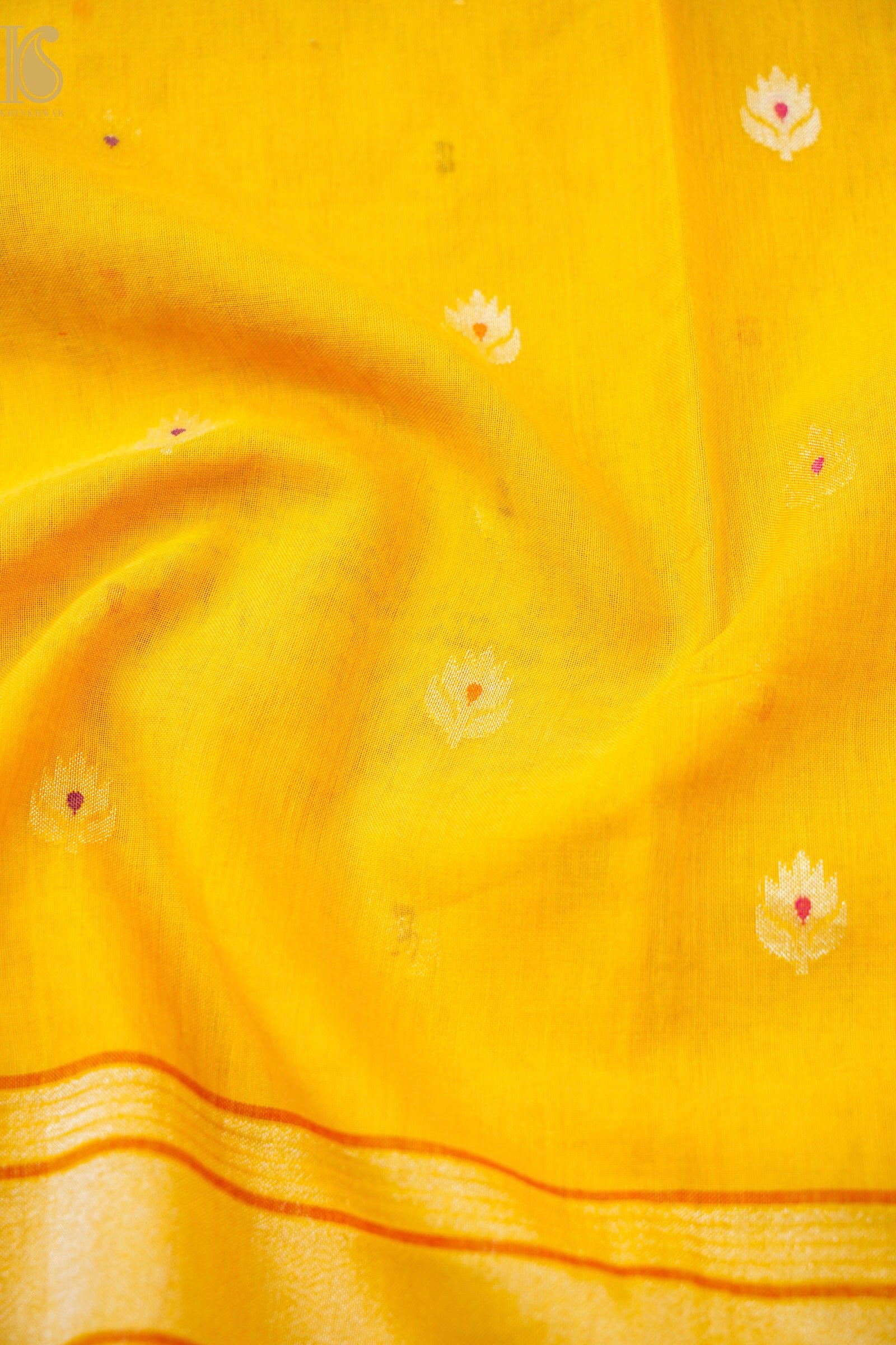 Banarasi Cotton Handloom Kadwa Ektara Konya Saree