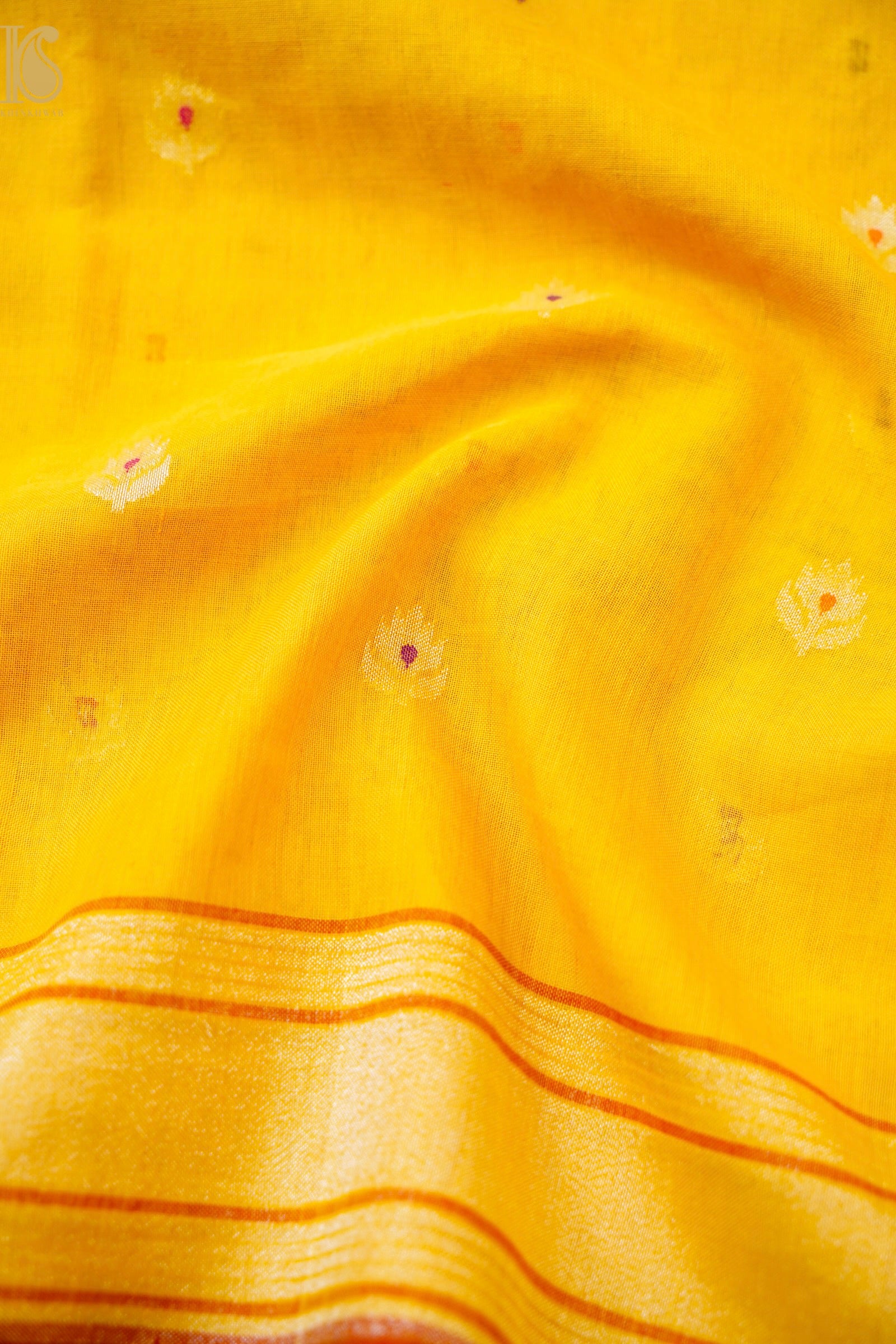 Banarasi Cotton Handloom Kadwa Ektara Konya Saree
