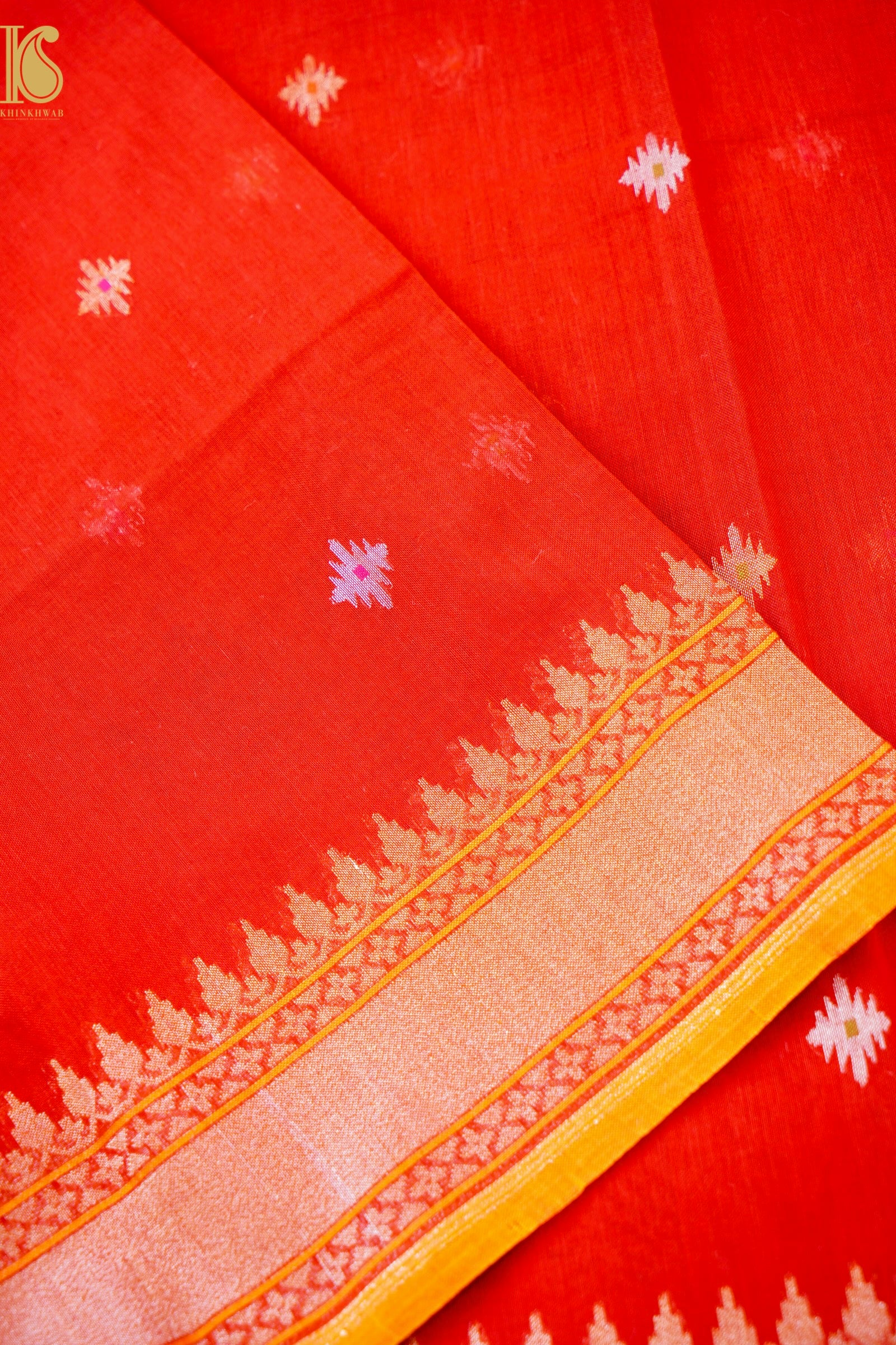 Banarasi Cotton Handloom Kadwa Ektara Konya Saree