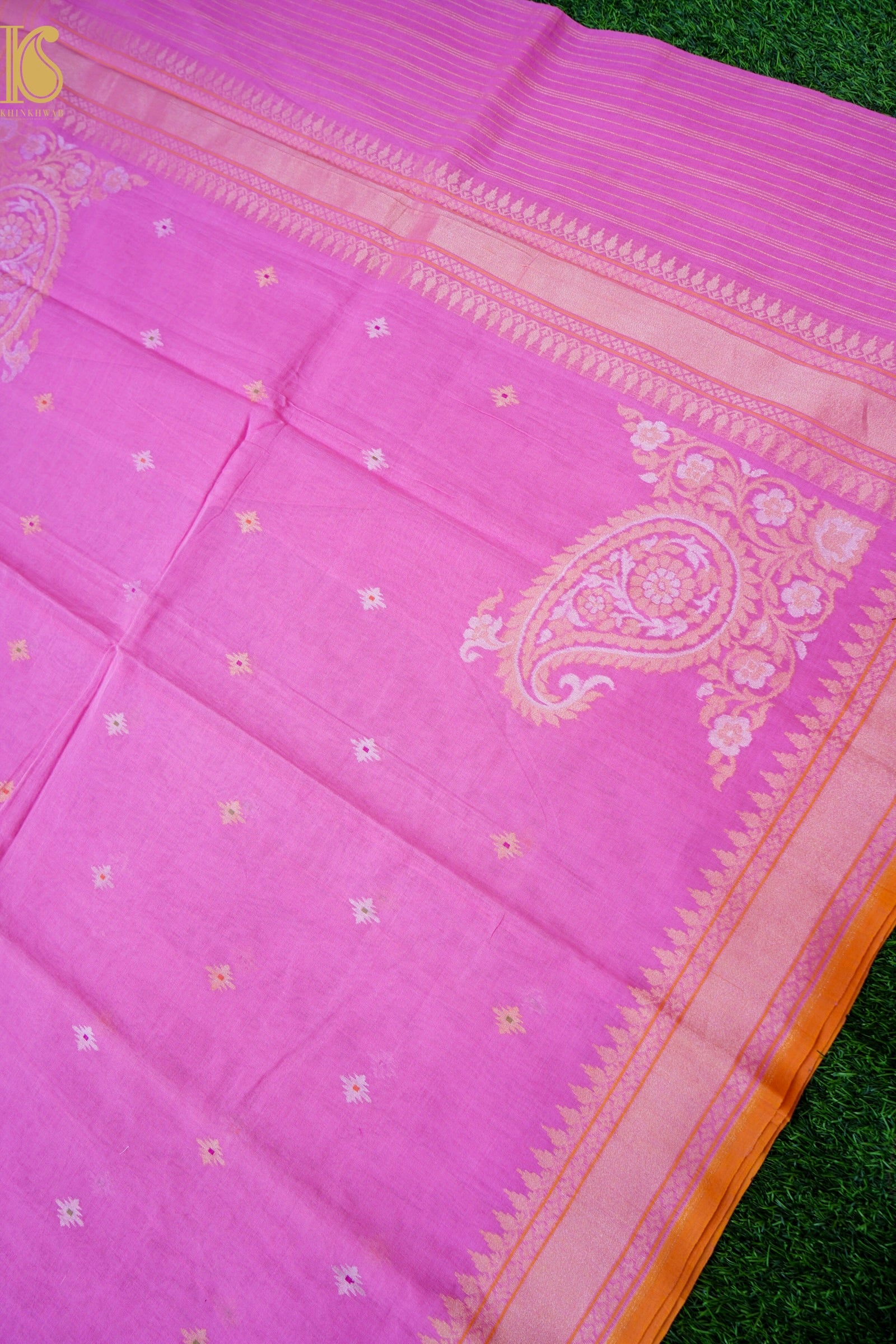 Banarasi Cotton Handloom Kadwa Ektara Konya Saree