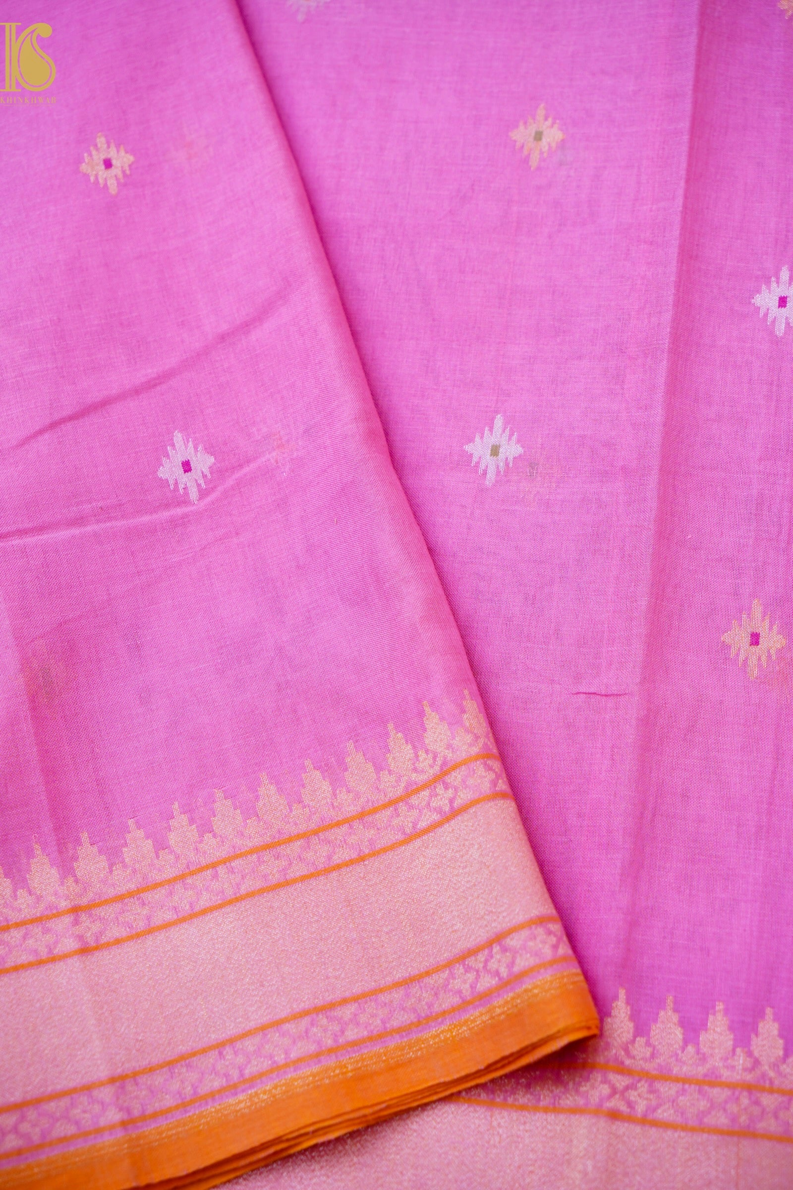 Banarasi Cotton Handloom Kadwa Ektara Konya Saree