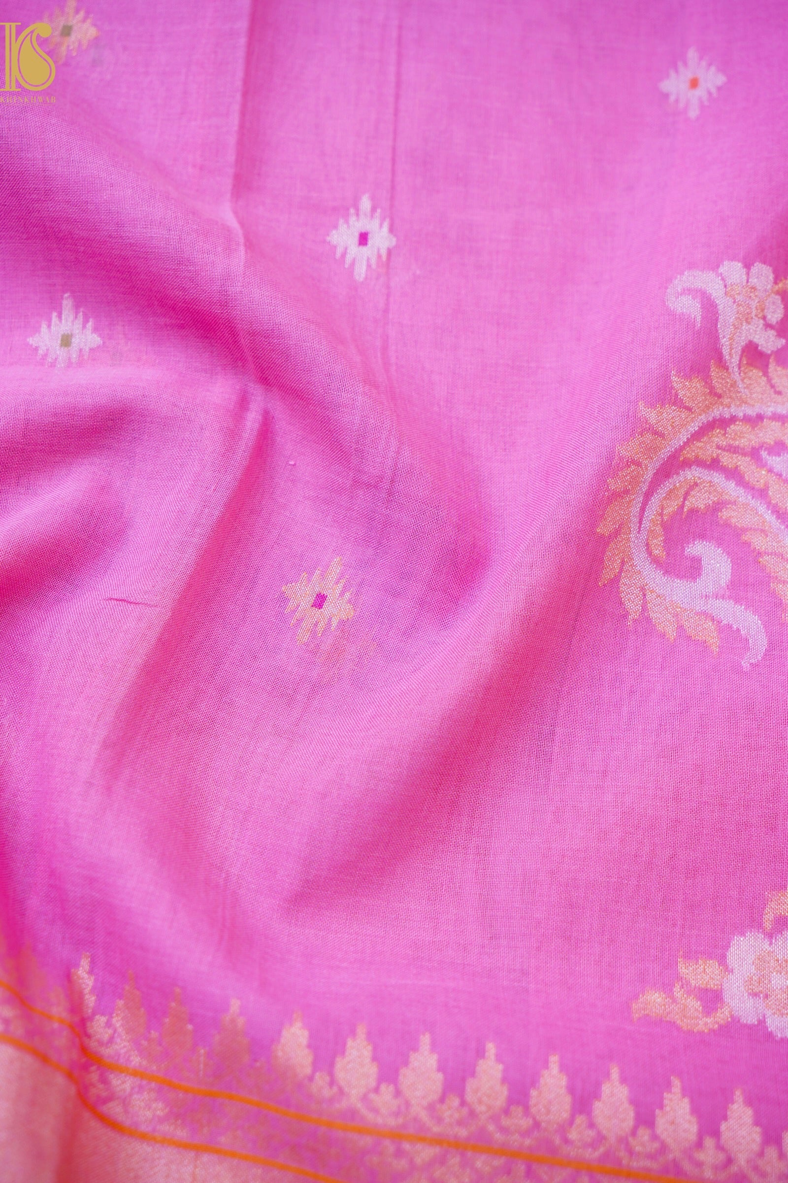 Banarasi Cotton Handloom Kadwa Ektara Konya Saree