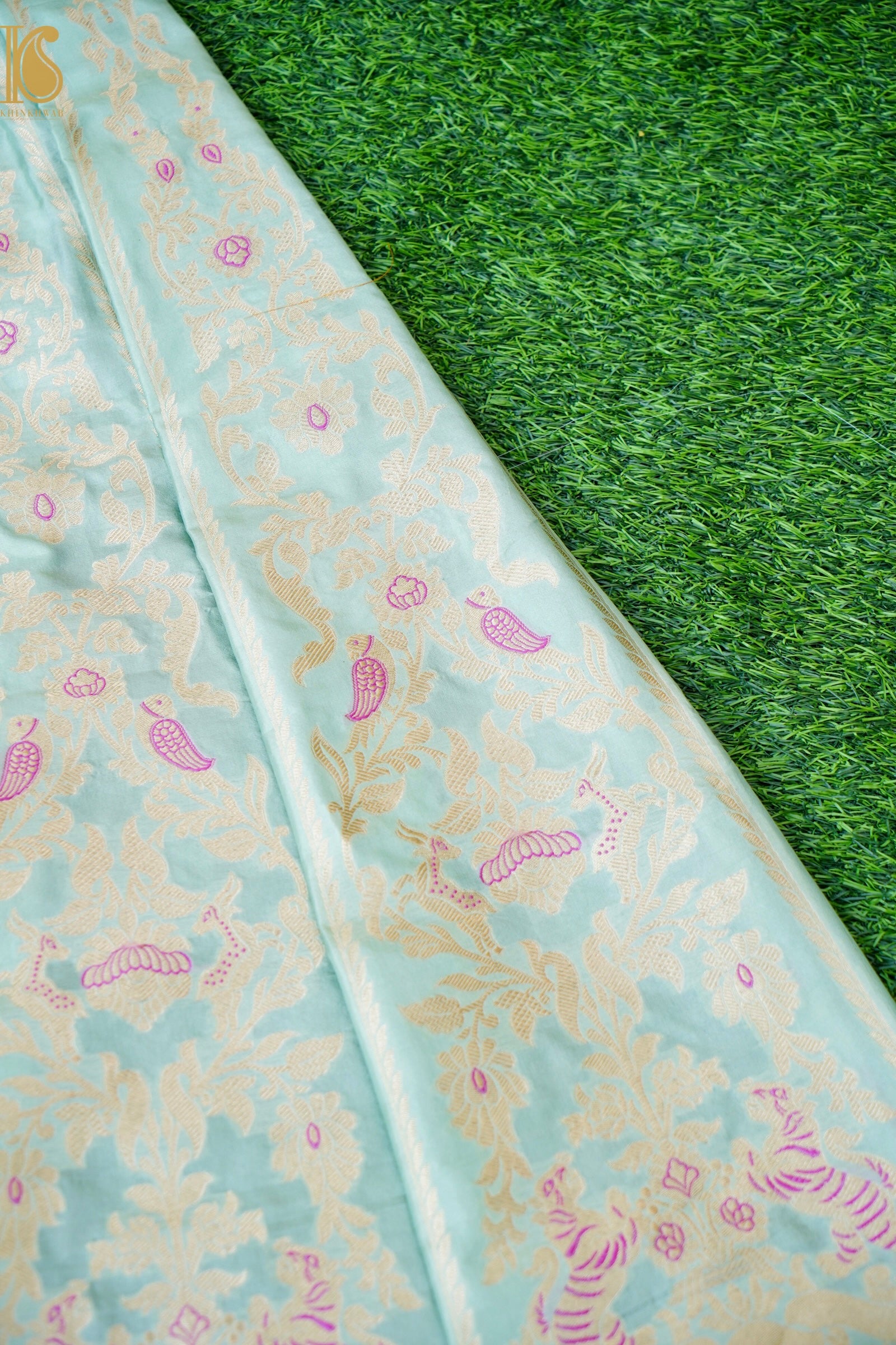 Handloom Banarasi Katan Silk Kalidar Vanrajni Lehenga