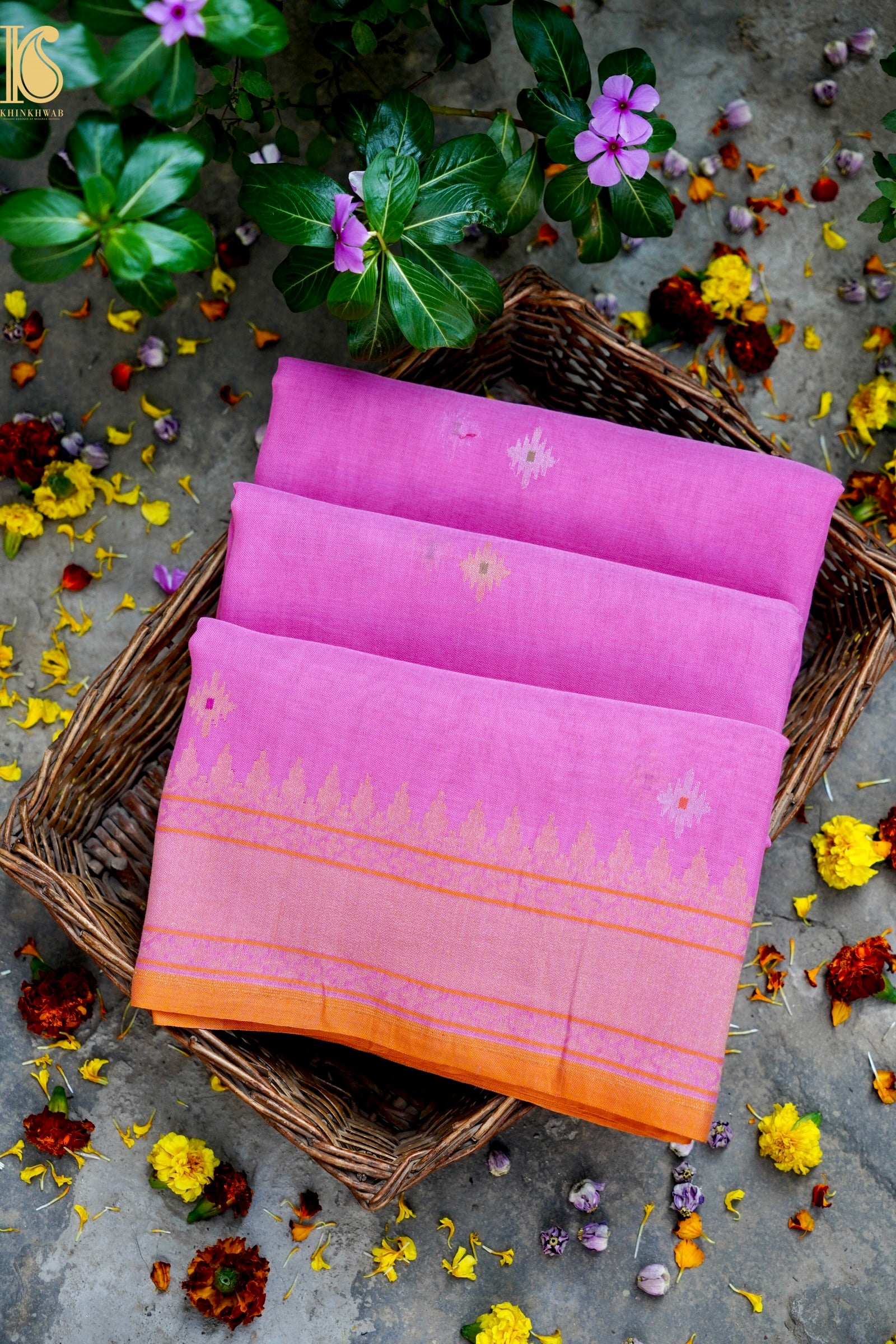 Banarasi Cotton Handloom Kadwa Ektara Konya Saree