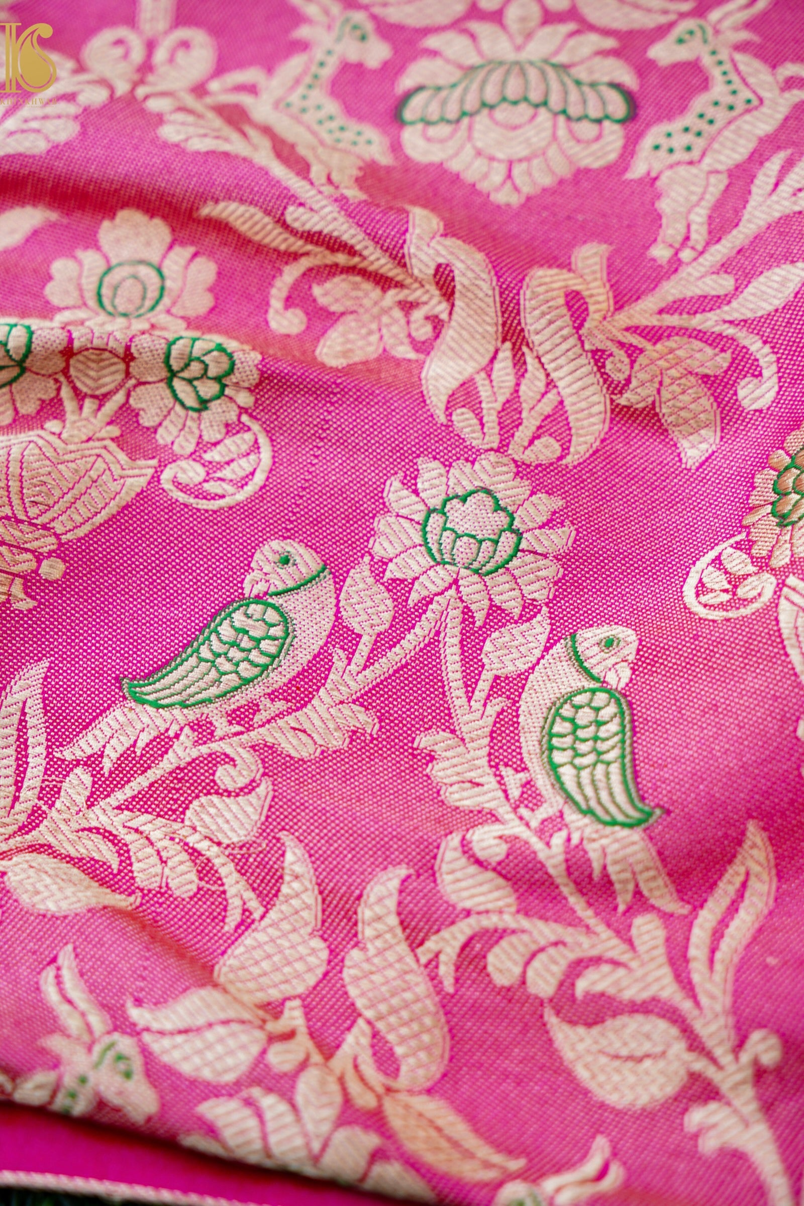 Handloom Banarasi Katan Silk Kalidar Vanrajni Lehenga