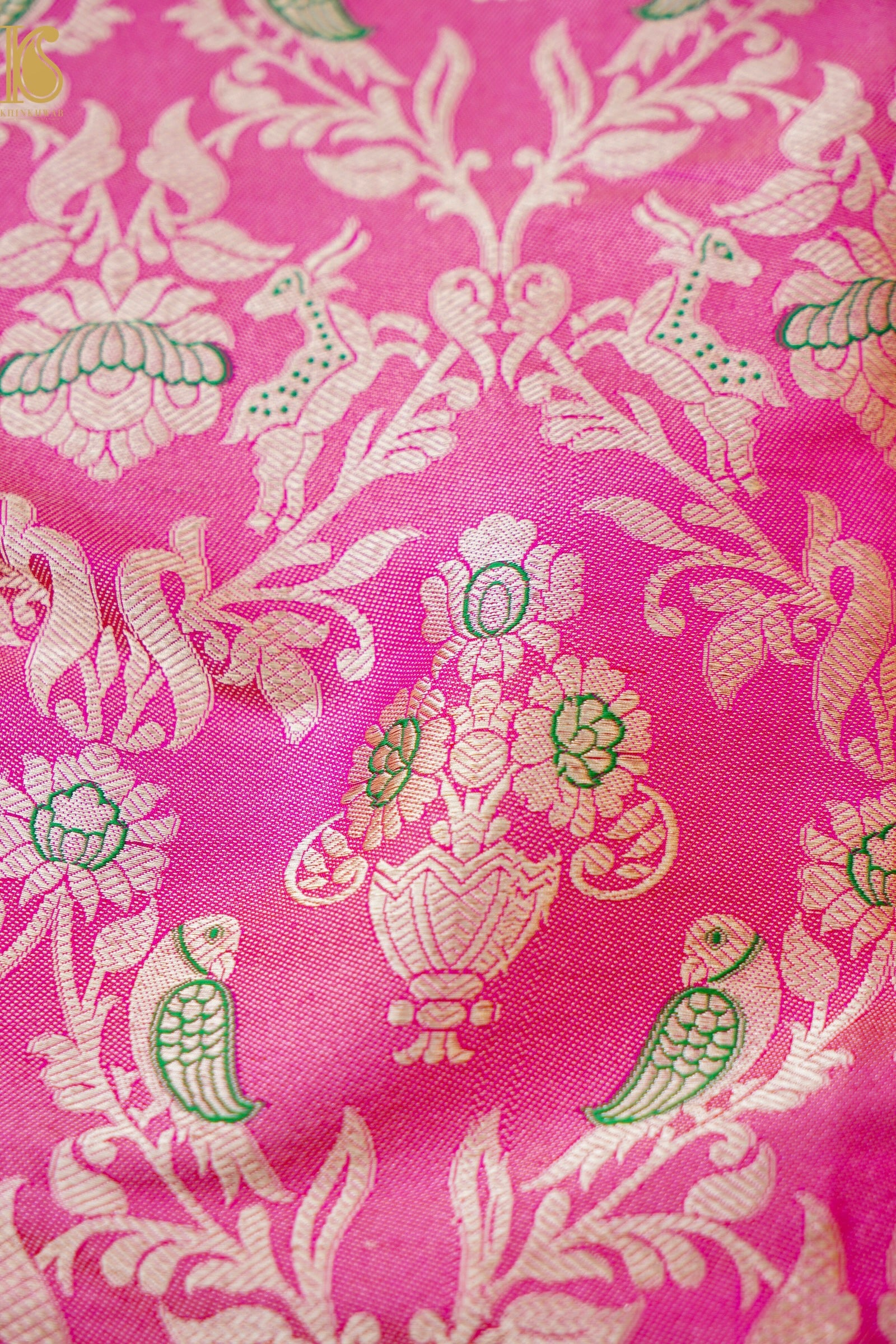 Handloom Banarasi Katan Silk Kalidar Vanrajni Lehenga