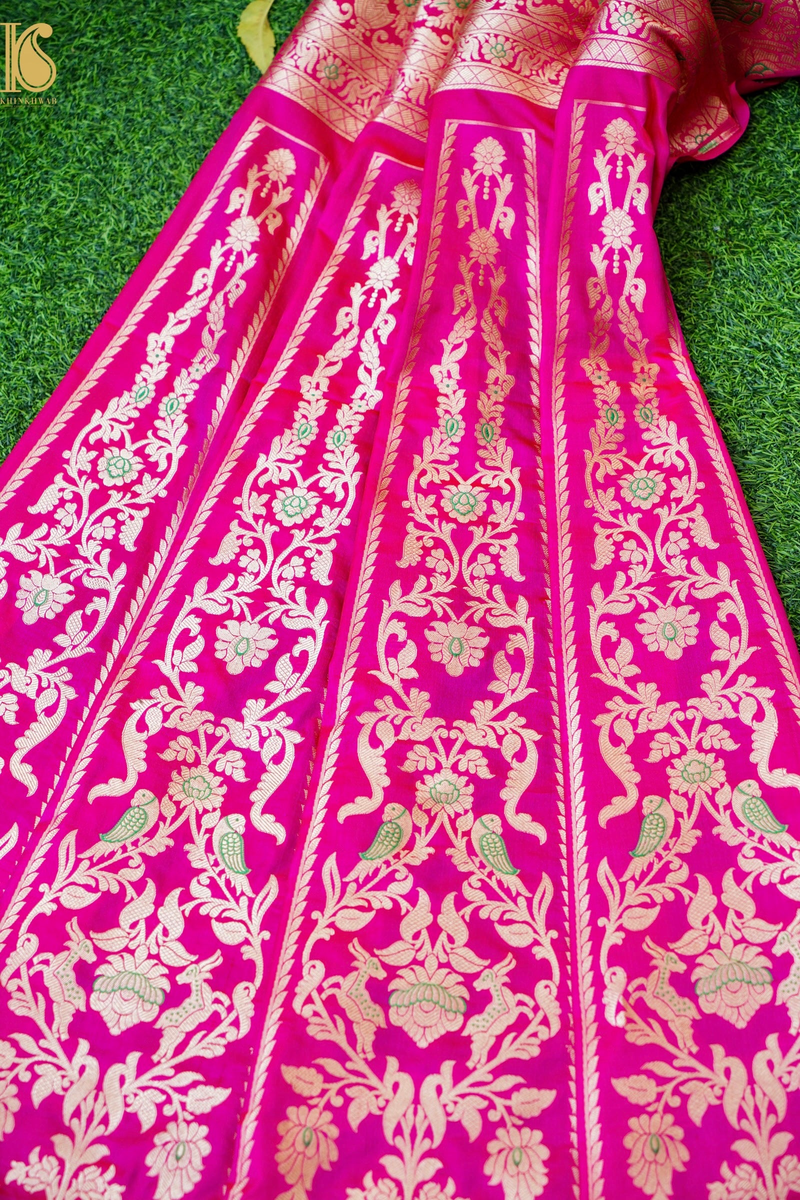 Handloom Banarasi Katan Silk Kalidar Vanrajni Lehenga