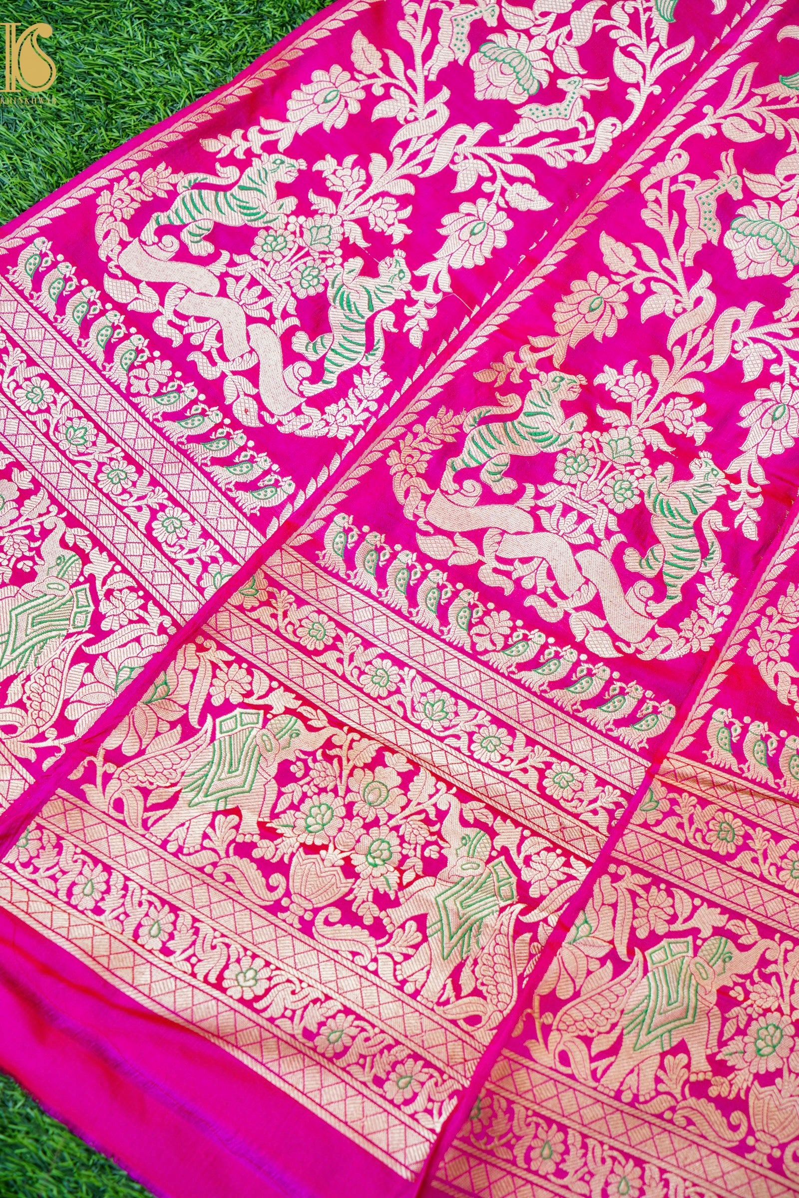 Handloom Banarasi Katan Silk Kalidar Vanrajni Lehenga