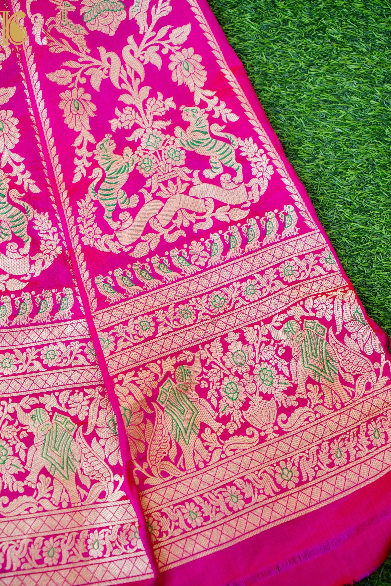 Handloom Banarasi Katan Silk Kalidar Vanrajni Lehenga