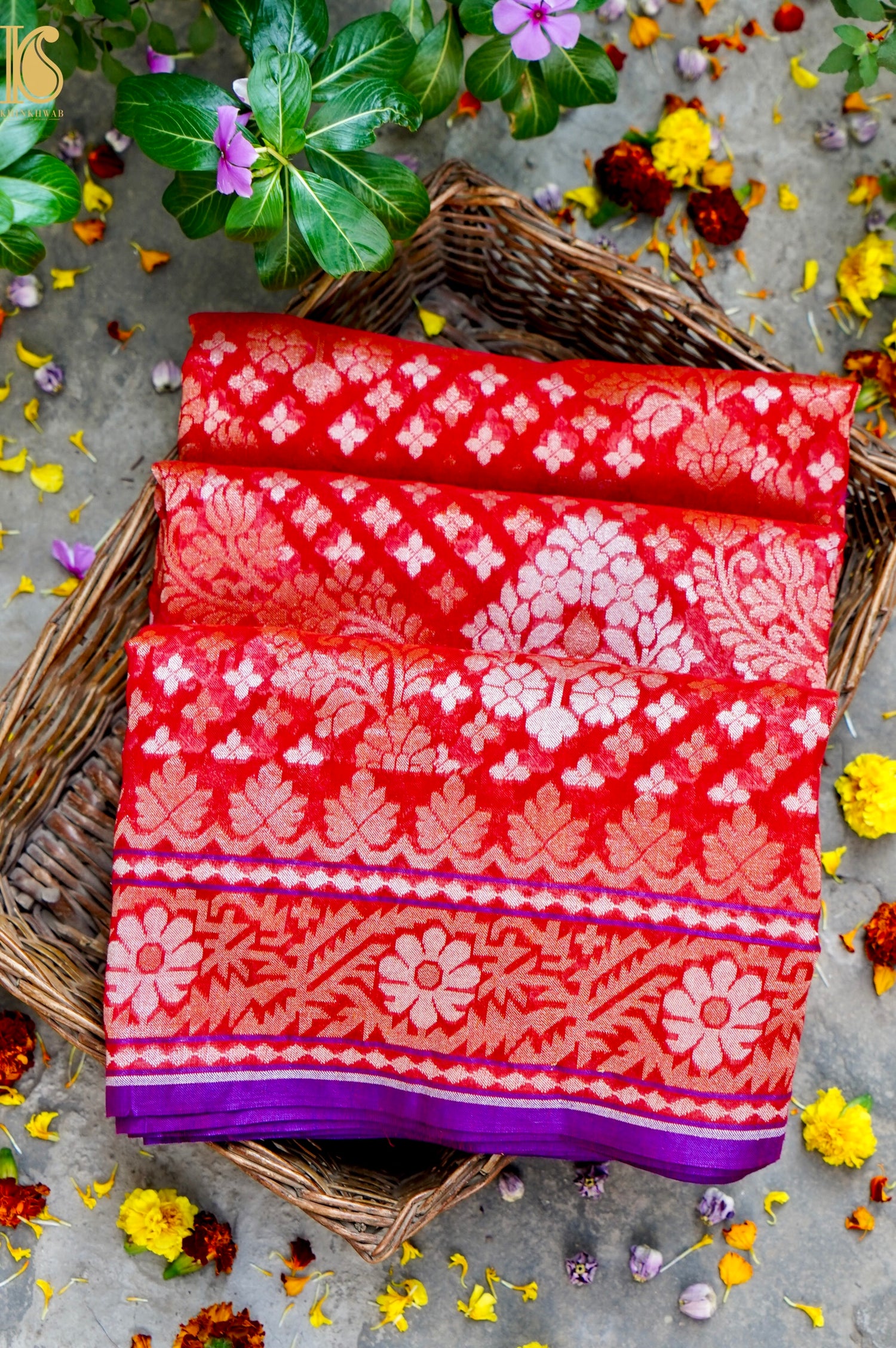 Banarasi Cotton Handloom Jamdani Ektara Saree