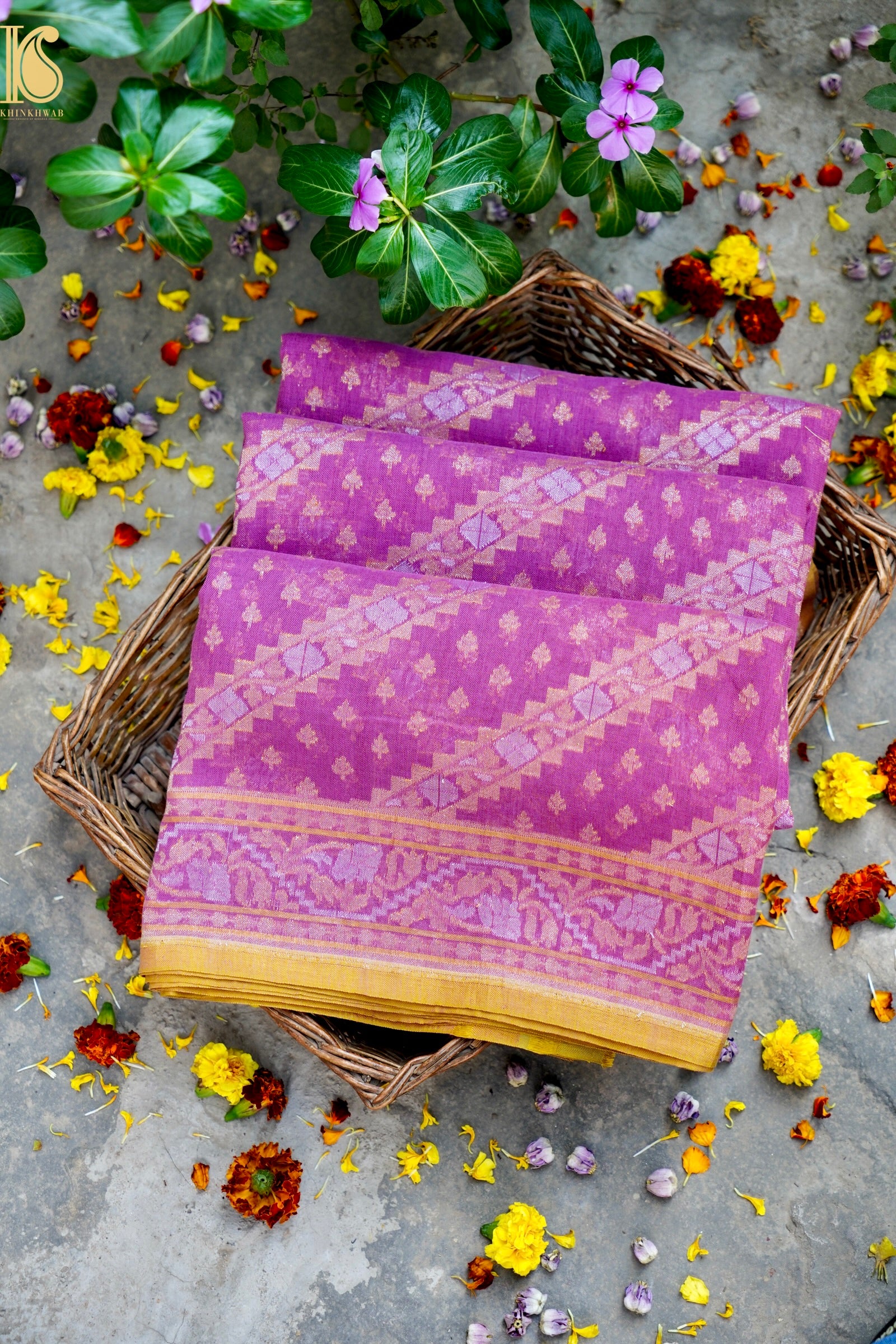 Banarasi Cotton Handloom Jamdani Ektara Saree