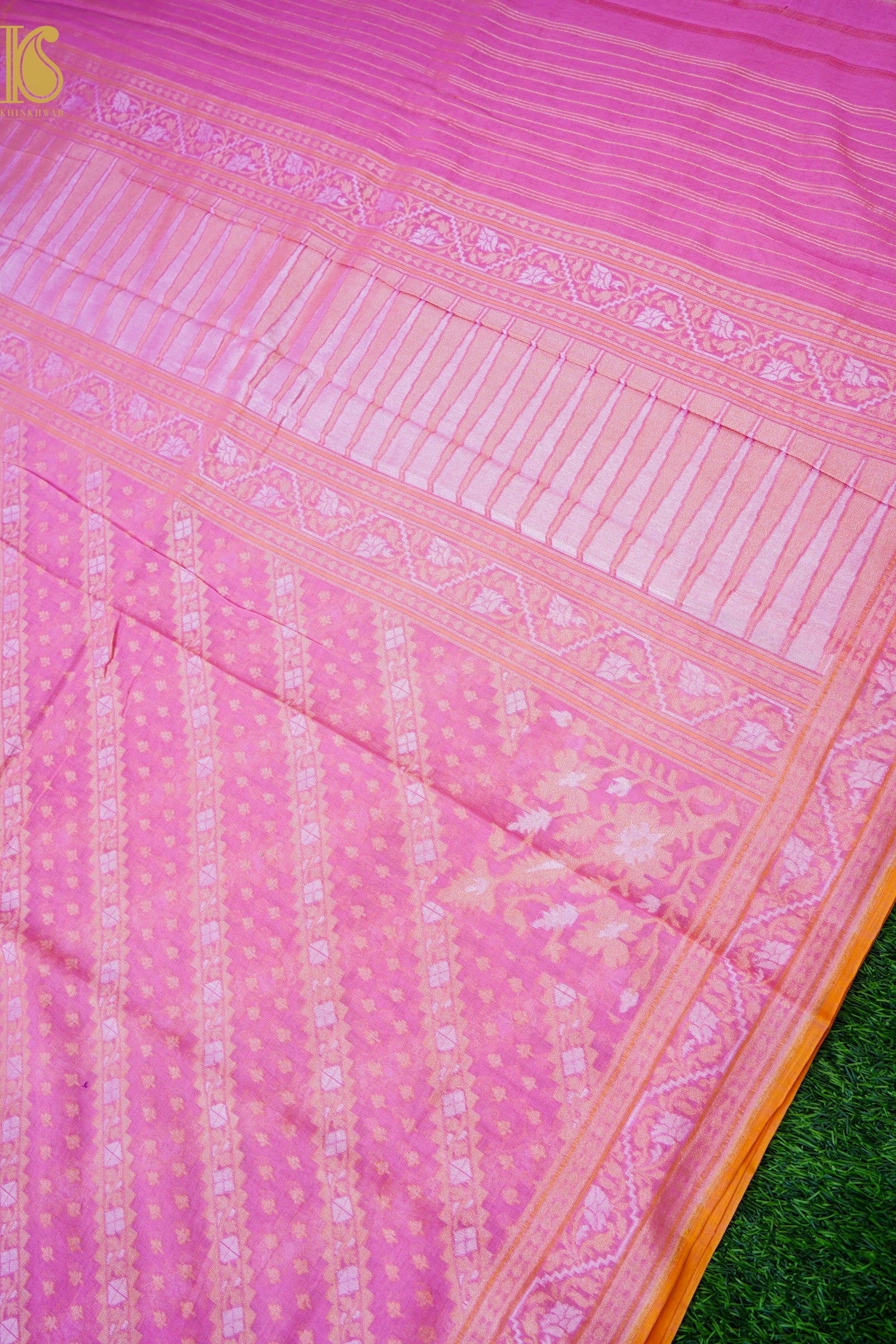 Banarasi Cotton Handloom Jamdani Ektara Saree