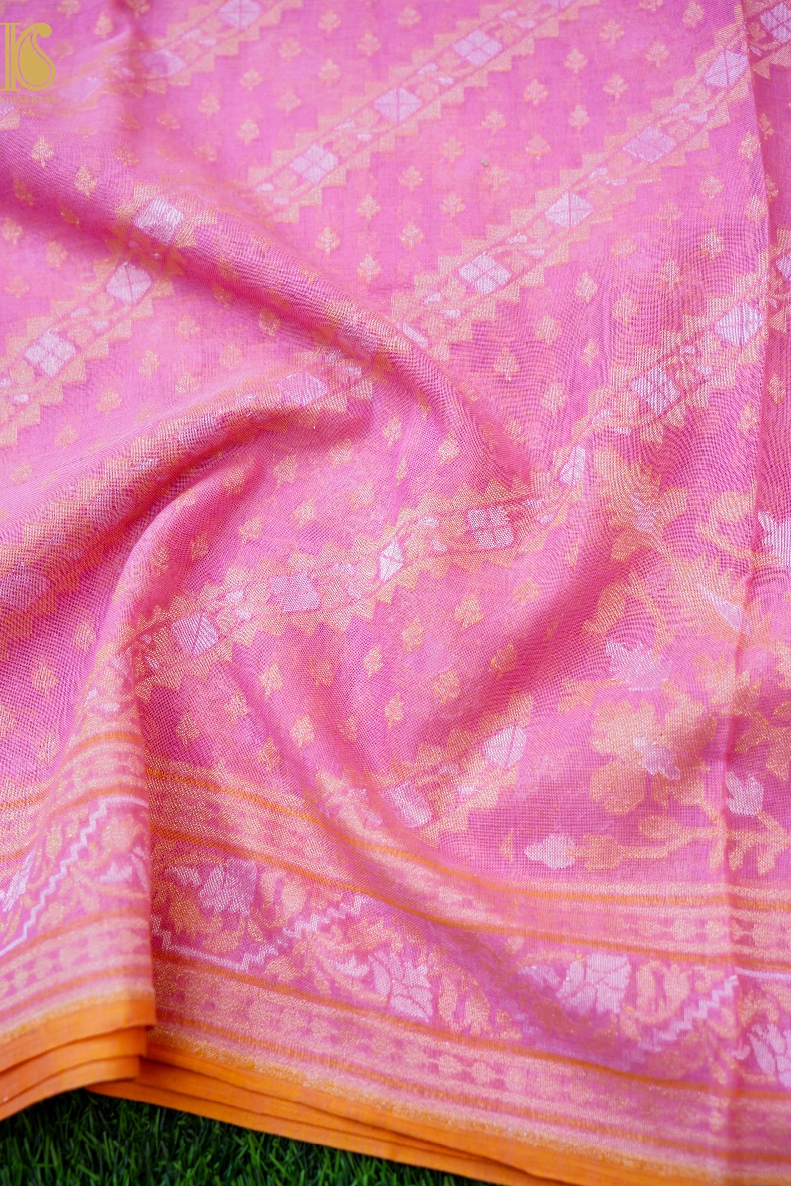Banarasi Cotton Handloom Jamdani Ektara Saree