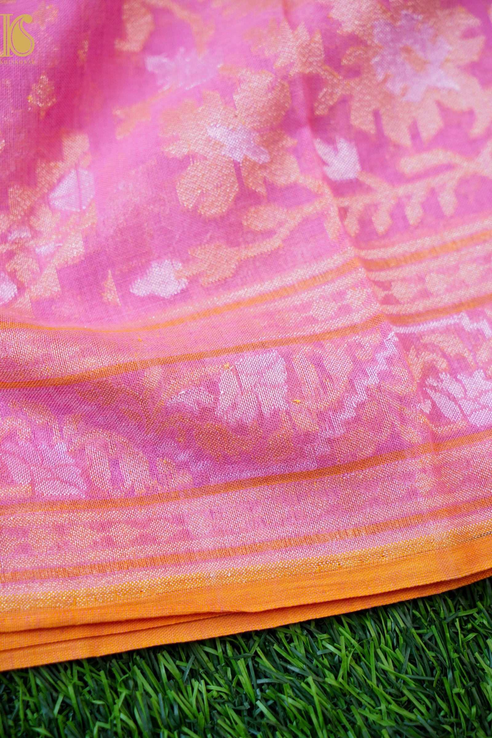 Banarasi Cotton Handloom Jamdani Ektara Saree
