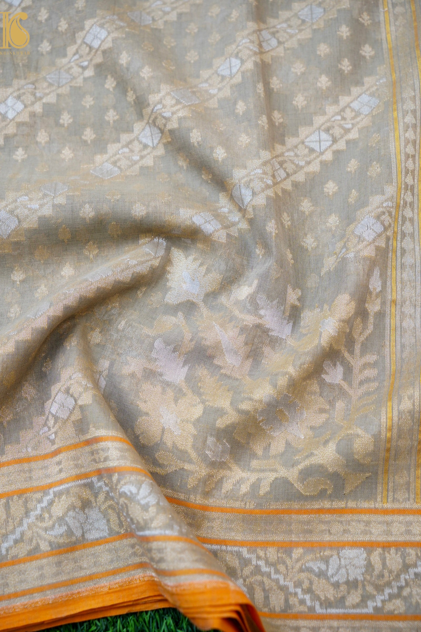 Banarasi Cotton Handloom Jamdani Ektara Saree