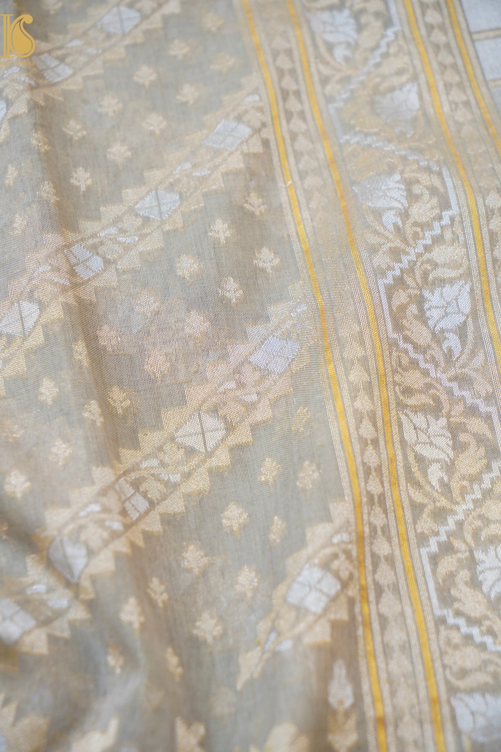 Banarasi Cotton Handloom Jamdani Ektara Saree