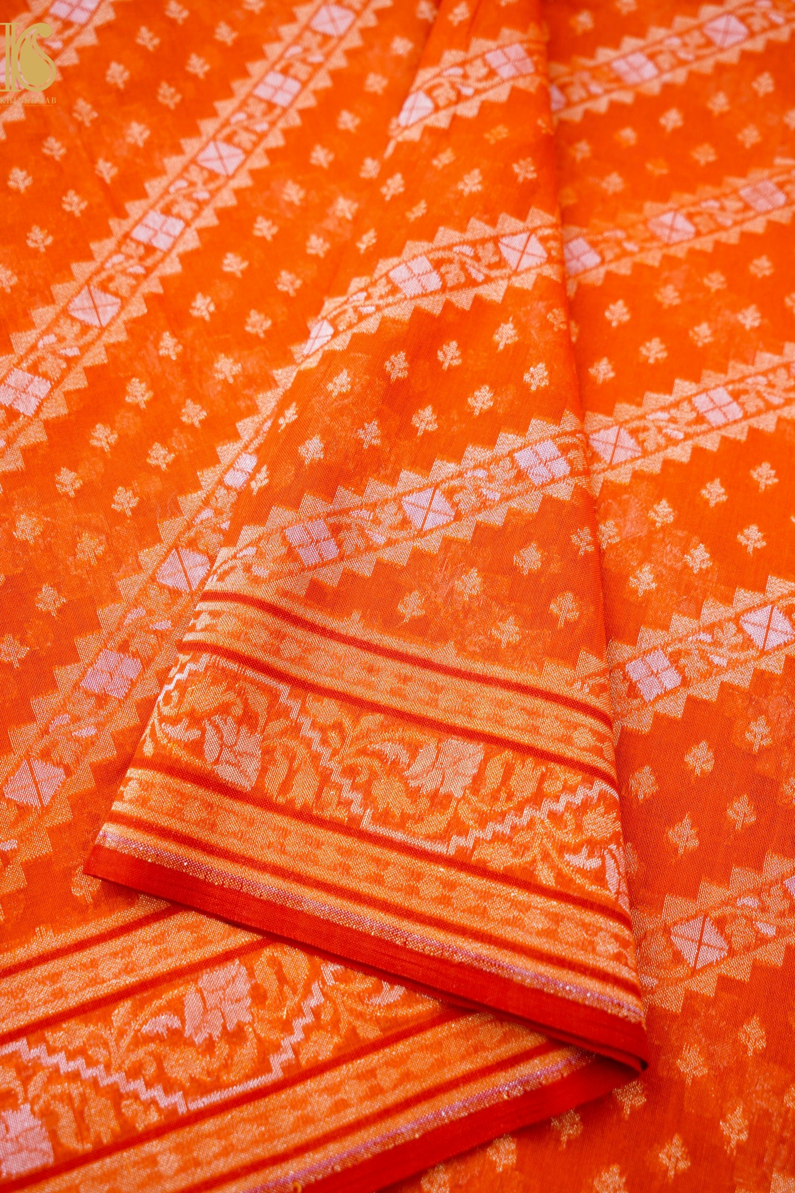 Banarasi Cotton Handloom Jamdani Ektara Saree