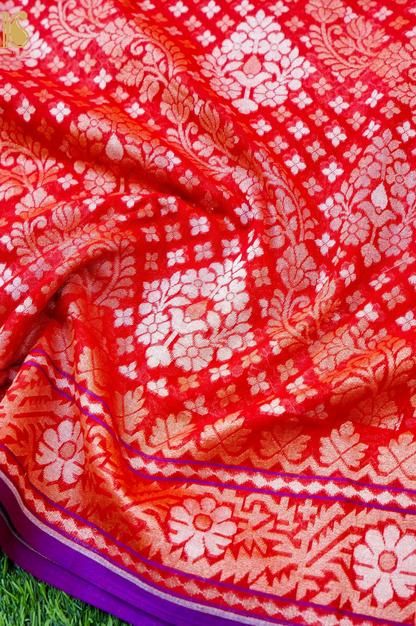 Banarasi Cotton Handloom Jamdani Ektara Saree