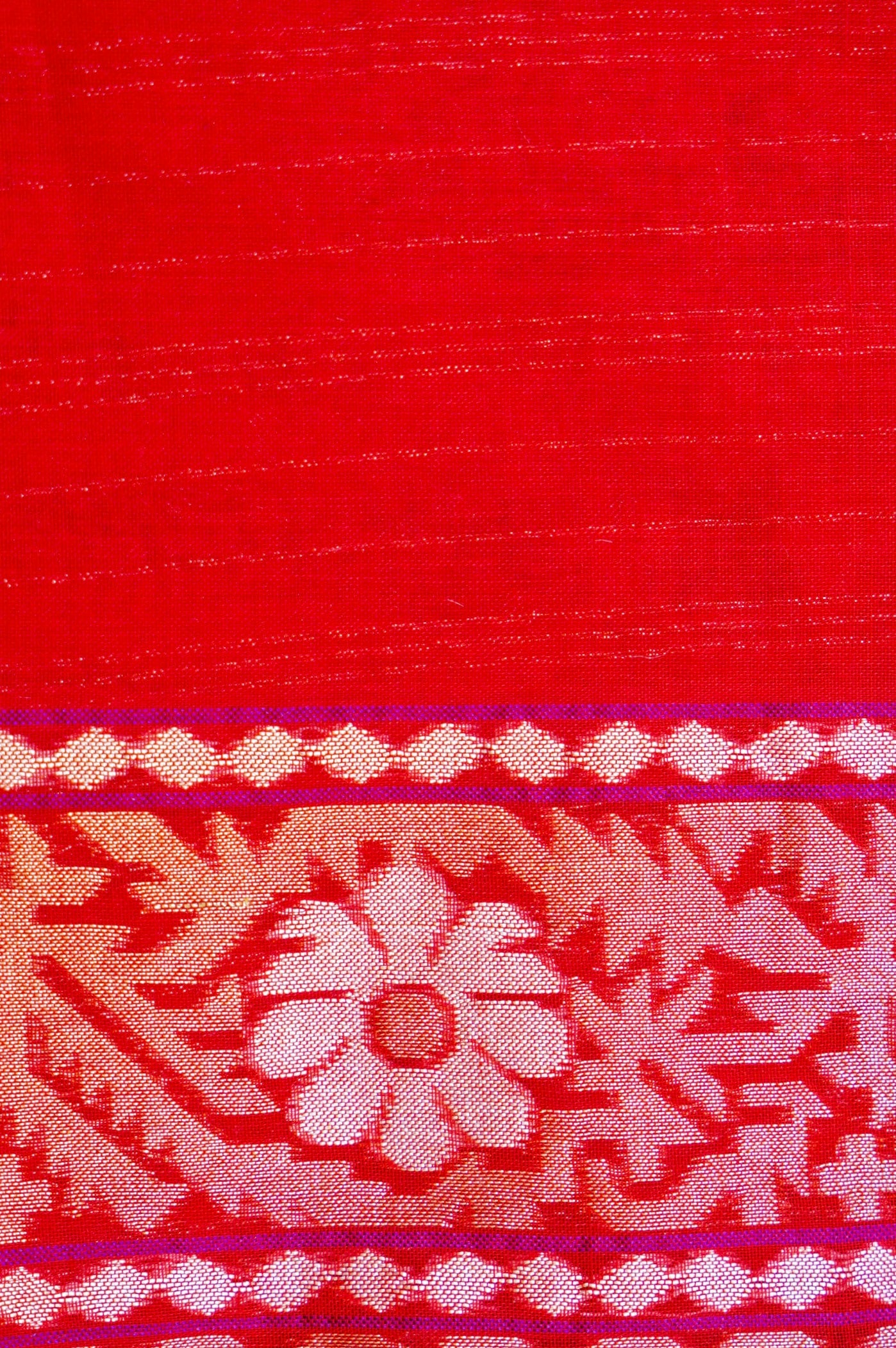 Banarasi Cotton Handloom Jamdani Ektara Saree