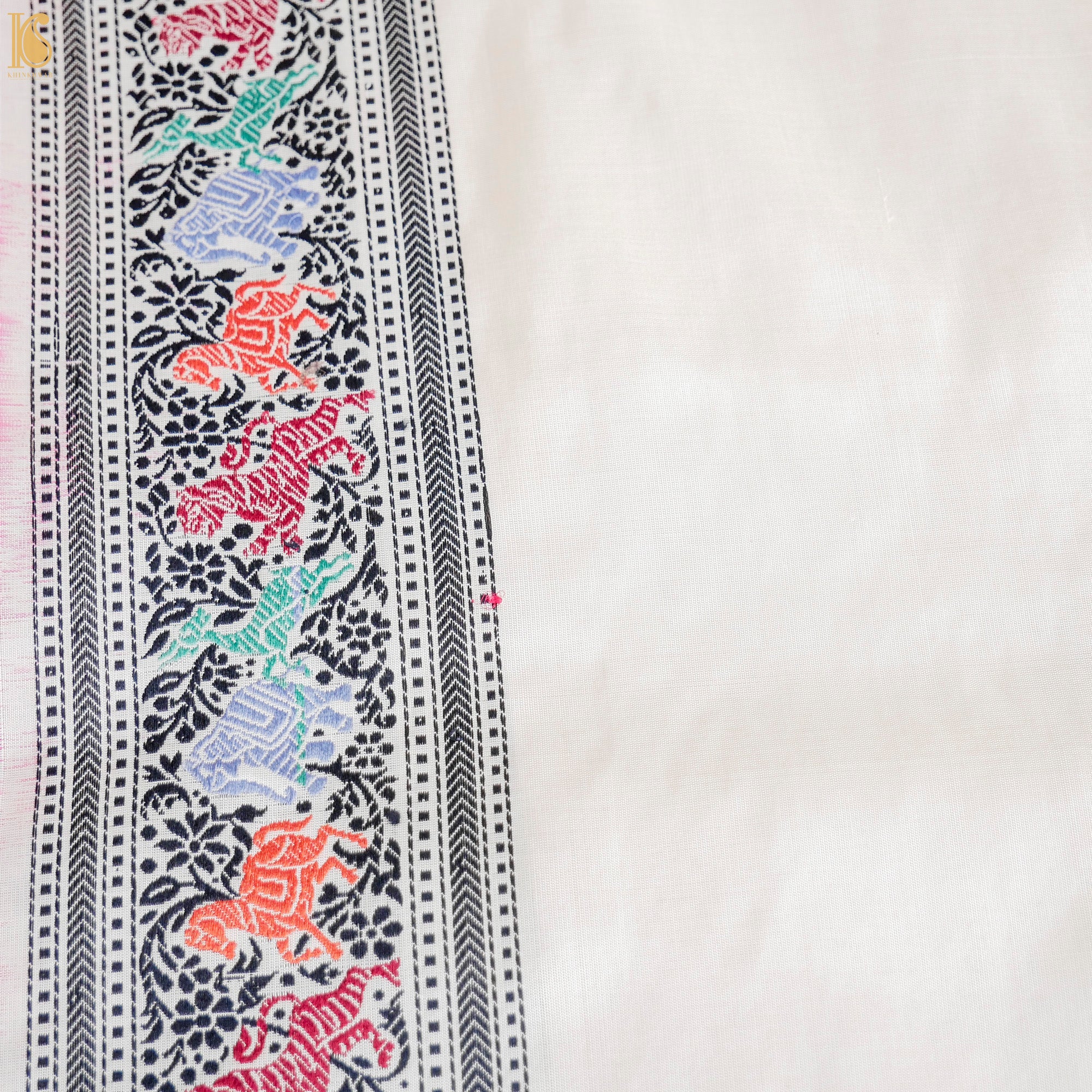 Handloom Katan Silk Kadwa Resham Shikargah Banarasi Saree - Khinkhwab