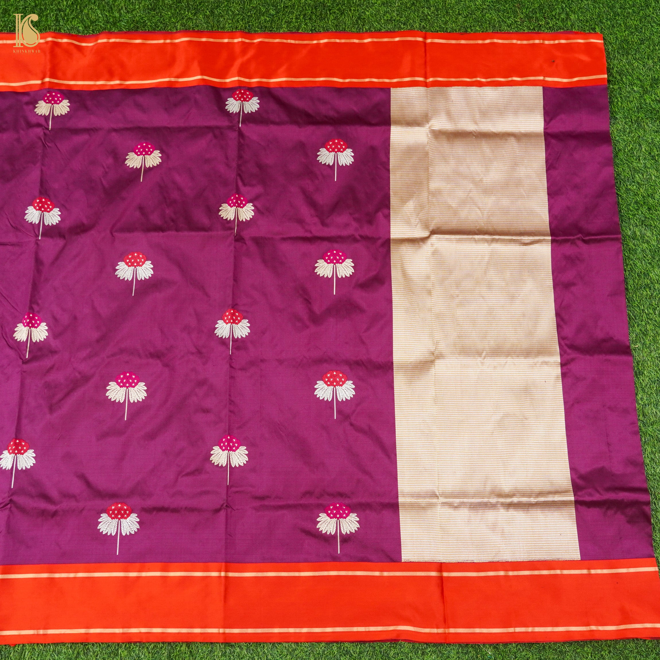 Handwoven Lipstick Pink Pure Mashru Silk Kadwa Banarasi Saree - Khinkhwab