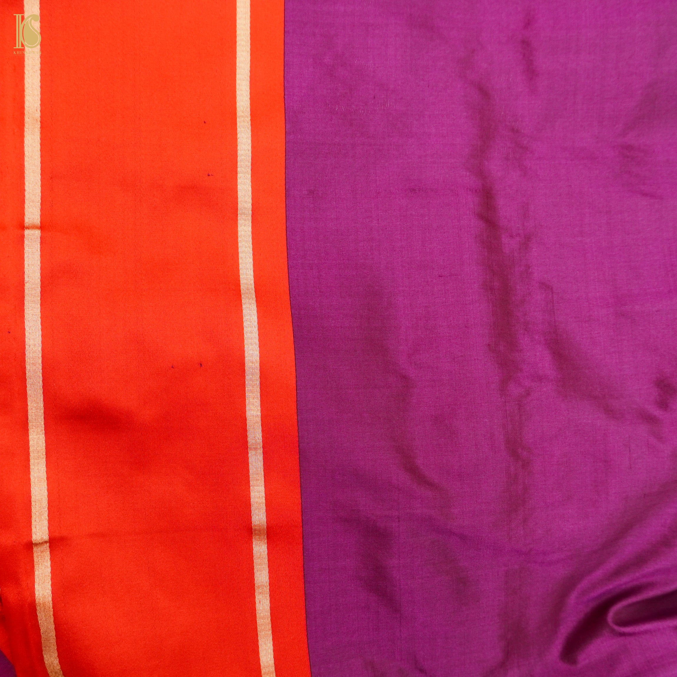 Handwoven Lipstick Pink Pure Mashru Silk Kadwa Banarasi Saree - Khinkhwab