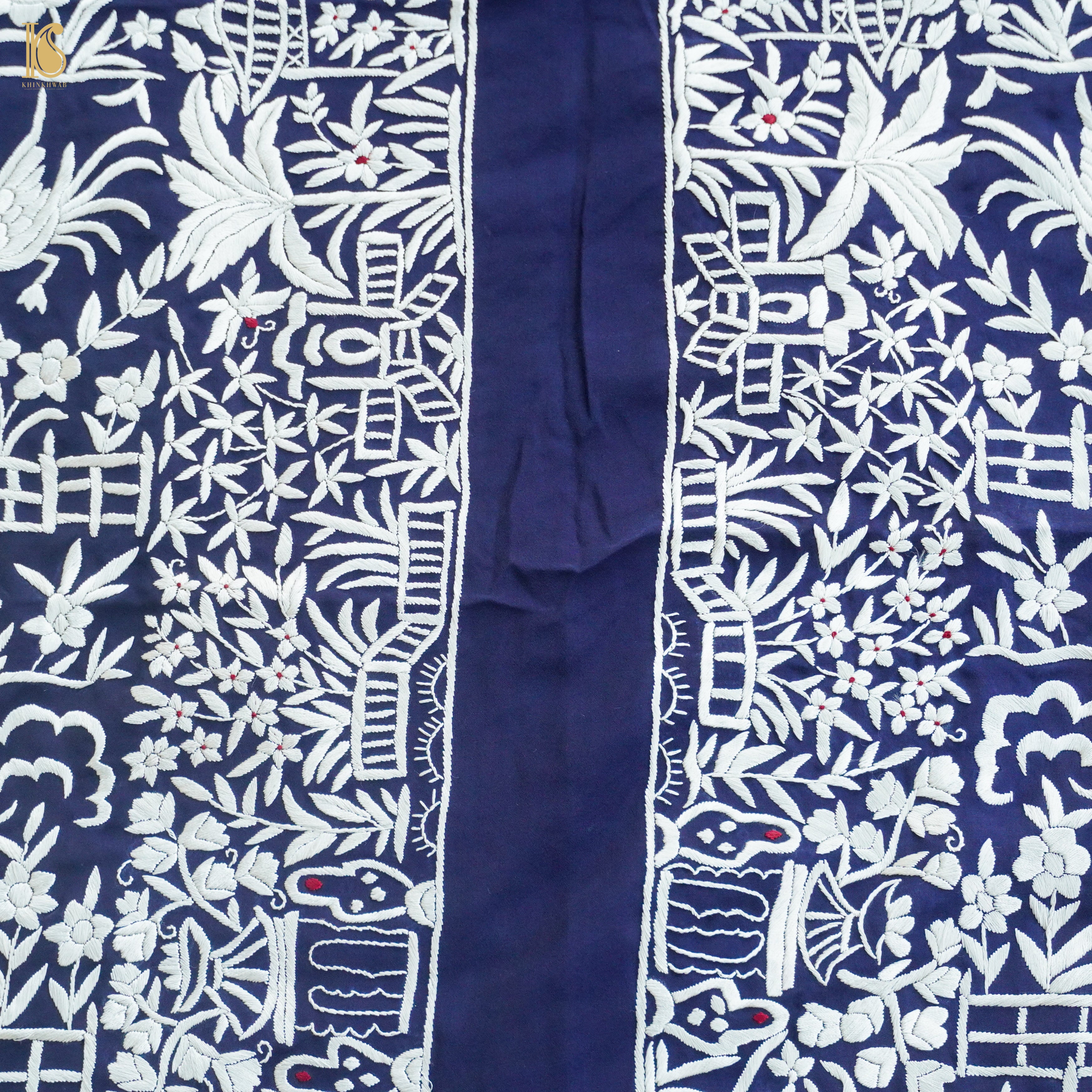 Parsi Gara Pure Crepe Jacket Fabric