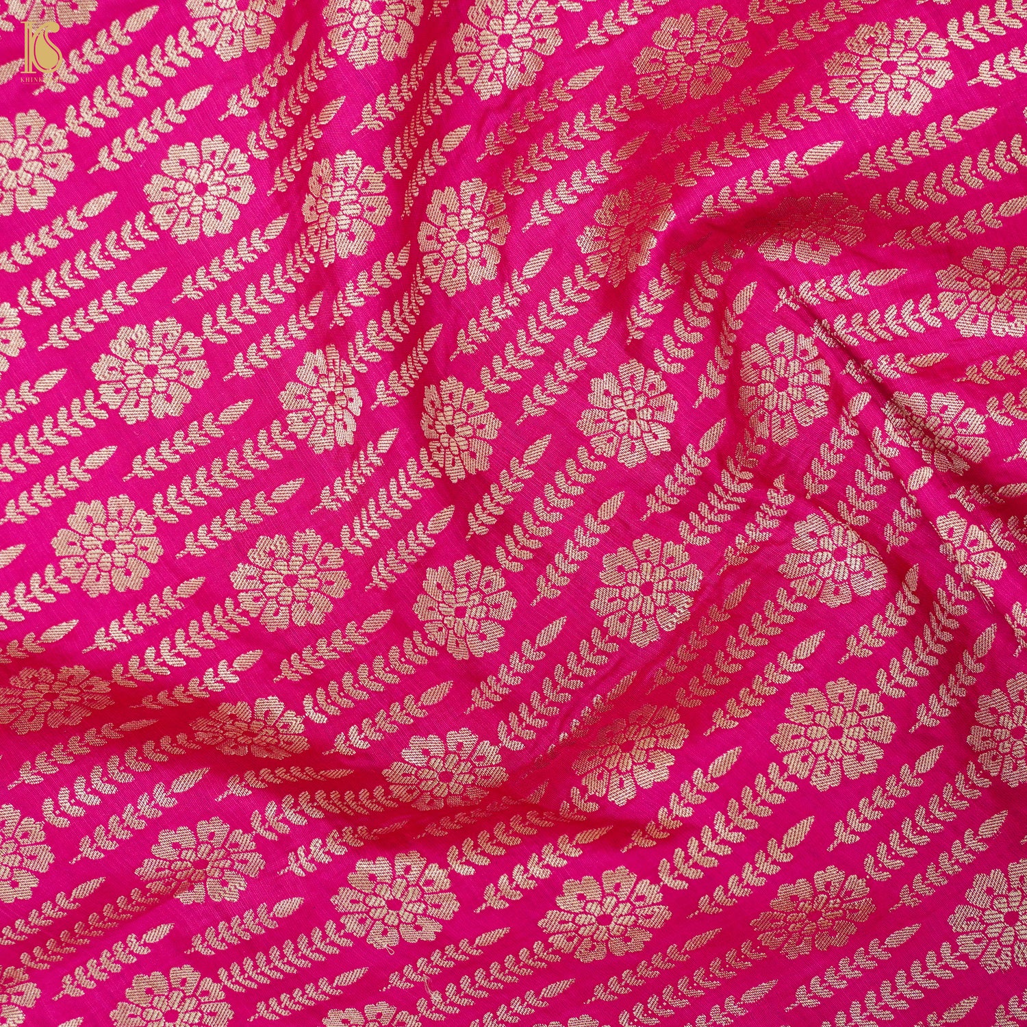 Pink Pure Katan Silk Handloom Banarasi Kalidar Lehenga - Khinkhwab