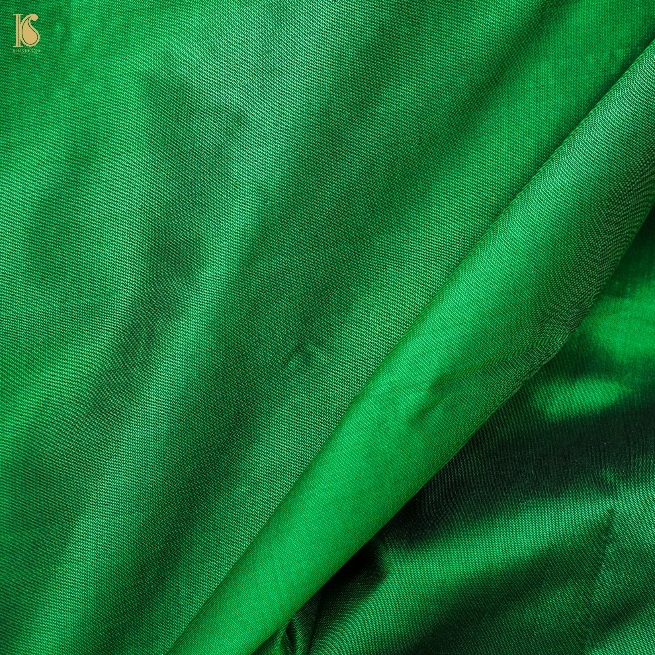 Spring Green Handloom Pure Katan Silk Pink Banarasi Suit & Dupatta Set - Khinkhwab