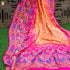 Pink & Orange Banarasi Pure Georgette Shaded Bandhani Saree - Khinkhwab
