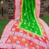 Green & Orange Pure Georgette Handloom Banarasi Bandhani Saree - Khinkhwab