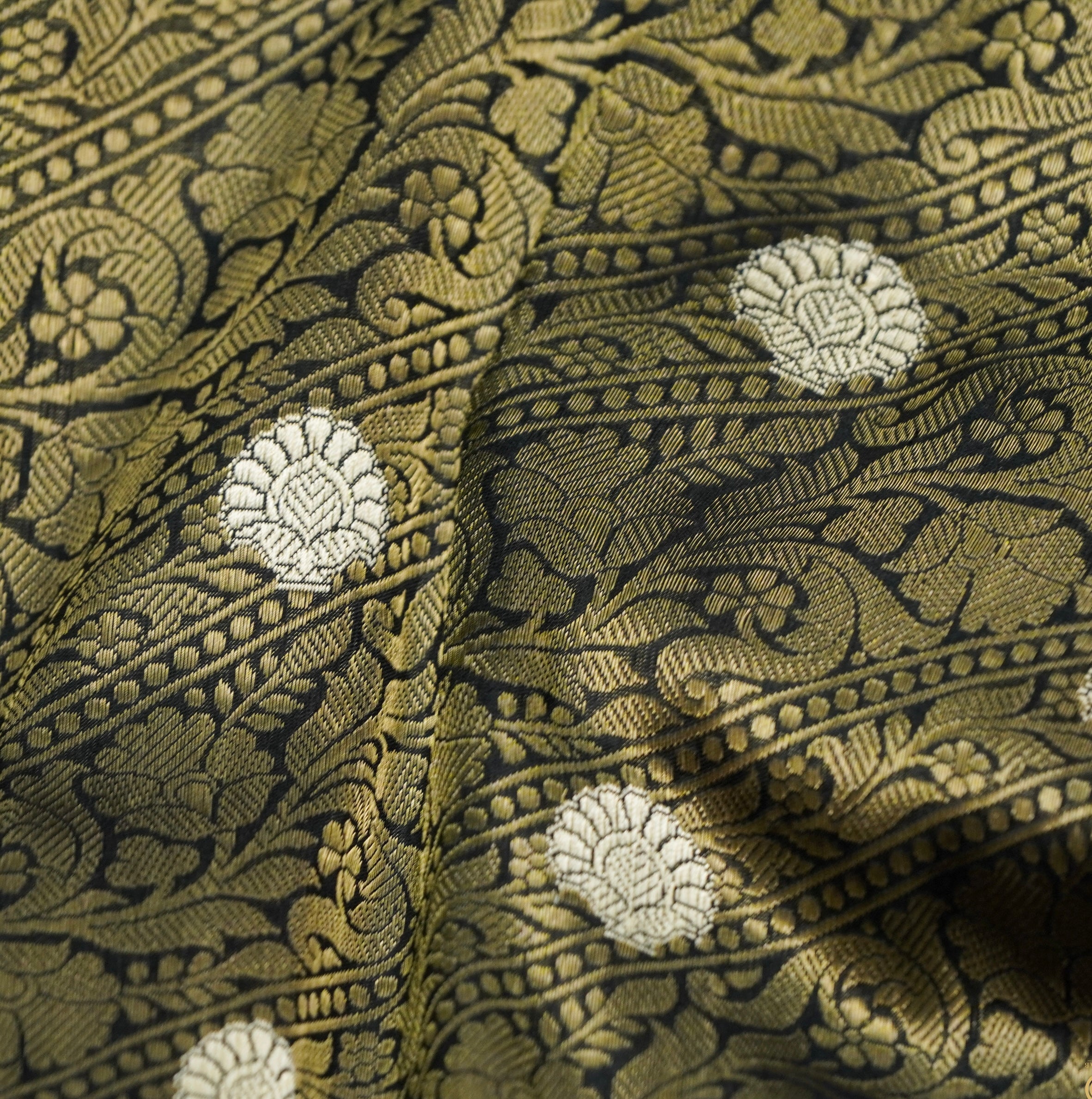 Granite Green Pure Banarasi Silk Handwoven Tanchui Dupatta - Khinkhwab