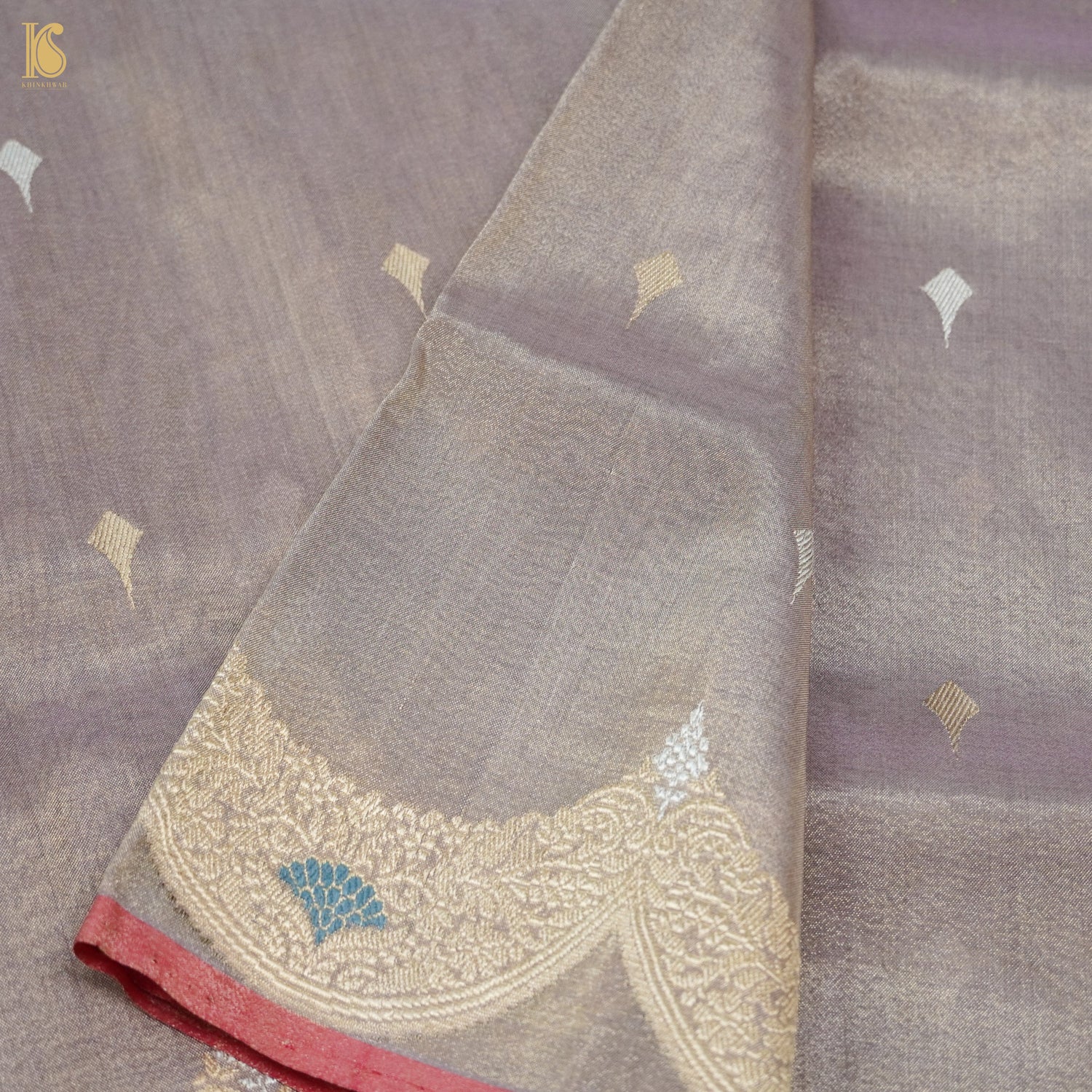 Martini Brown Pure Cotton By Tissue Handloom Banarasi  Saree - Khinkhwab