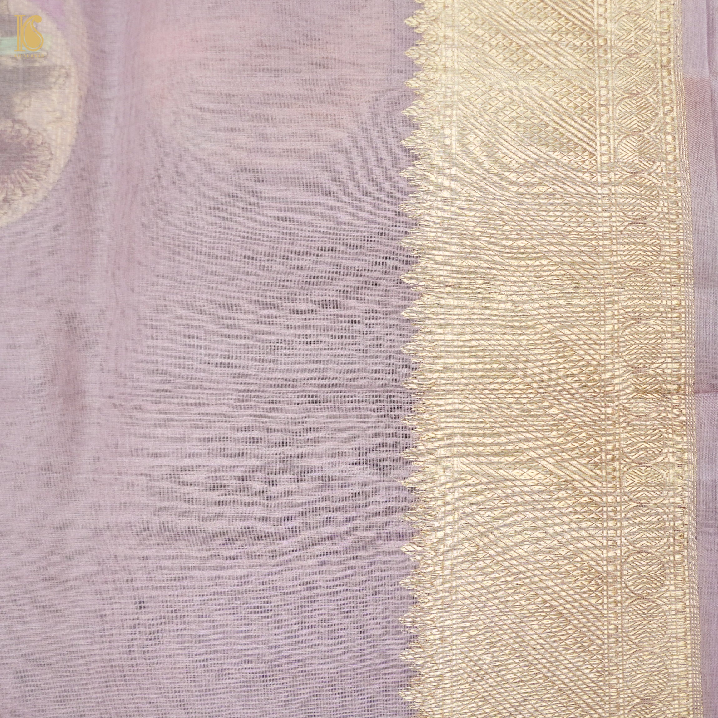 Pure Kora Silk Handloom Shikargah Banarasi Kadhua Saree - Khinkhwab