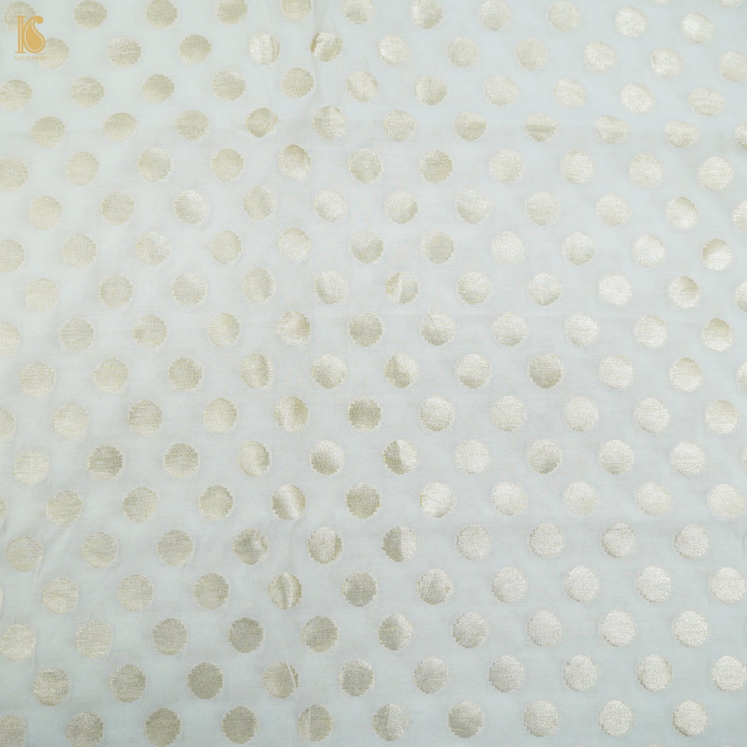 Pure Chiniya Silk Handloom Banarasi Ashrafi Boota Fabric - Khinkhwab