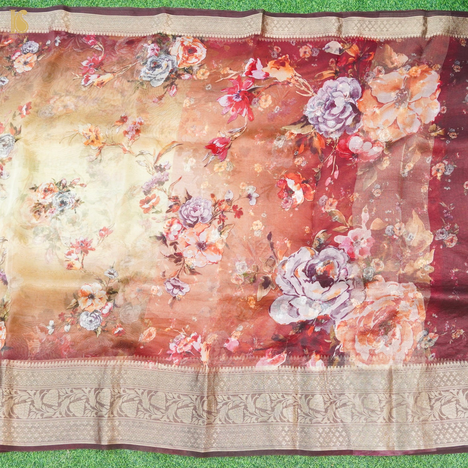 Organza Silk Print Saree