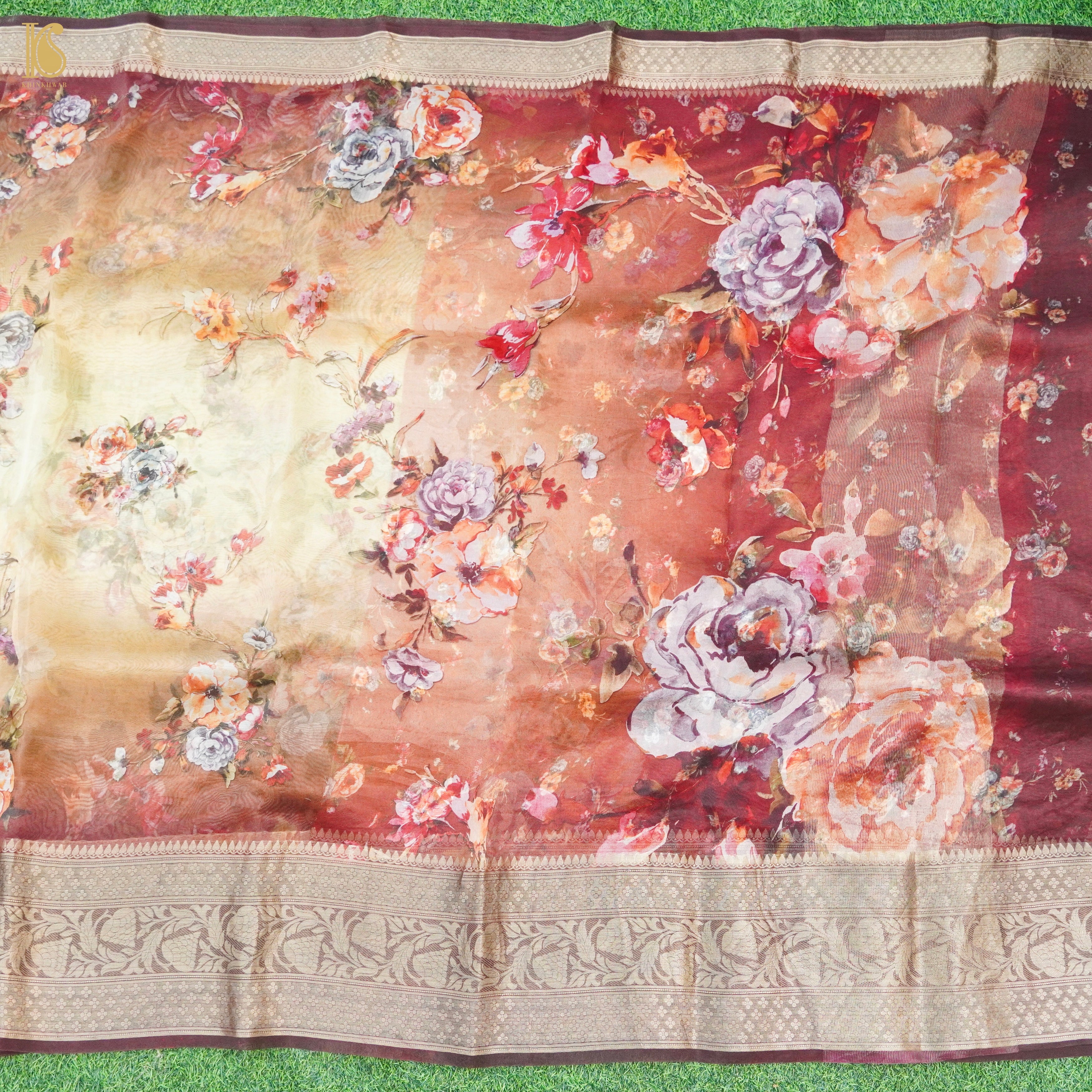 Organza Silk Print Saree