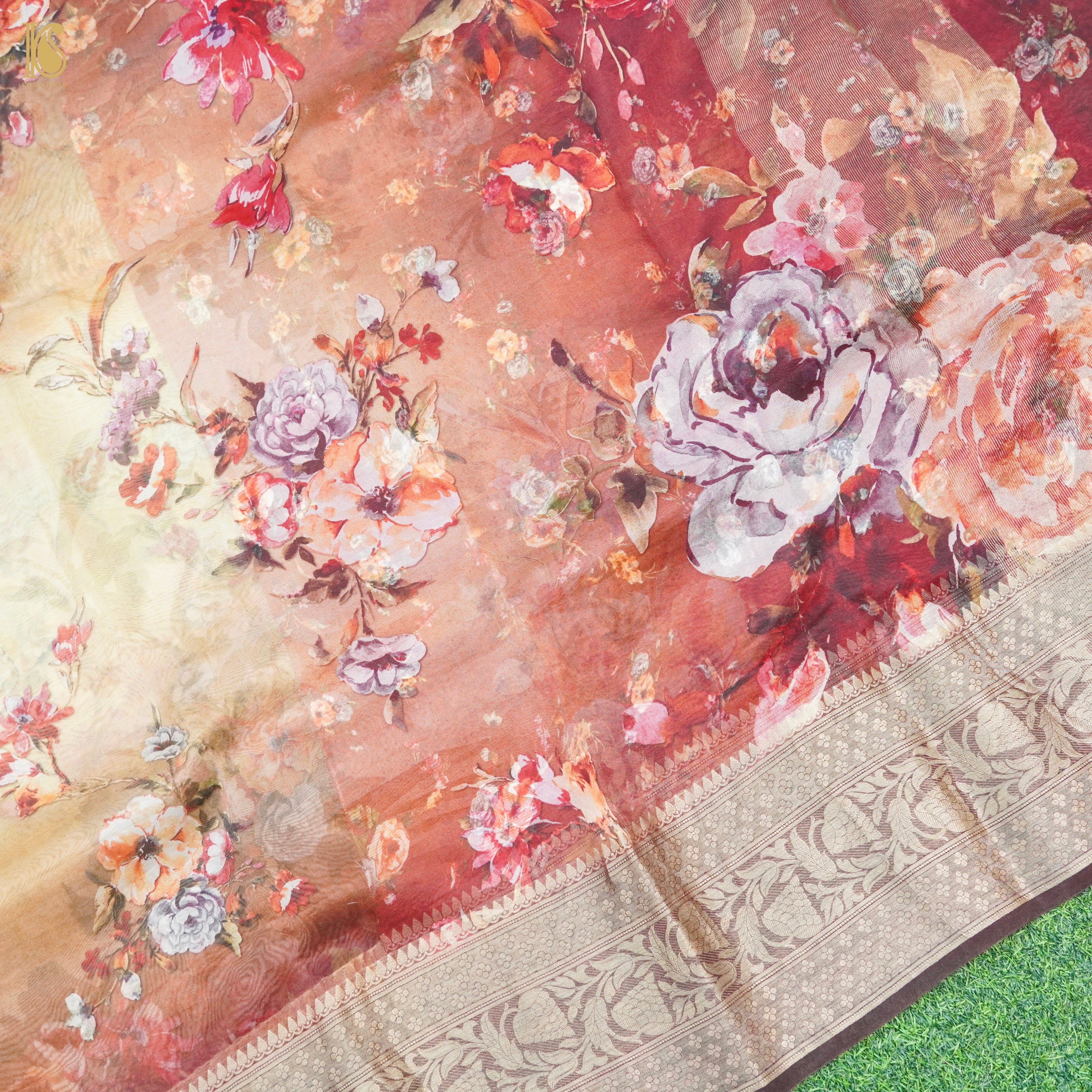 Organza Silk Print Saree
