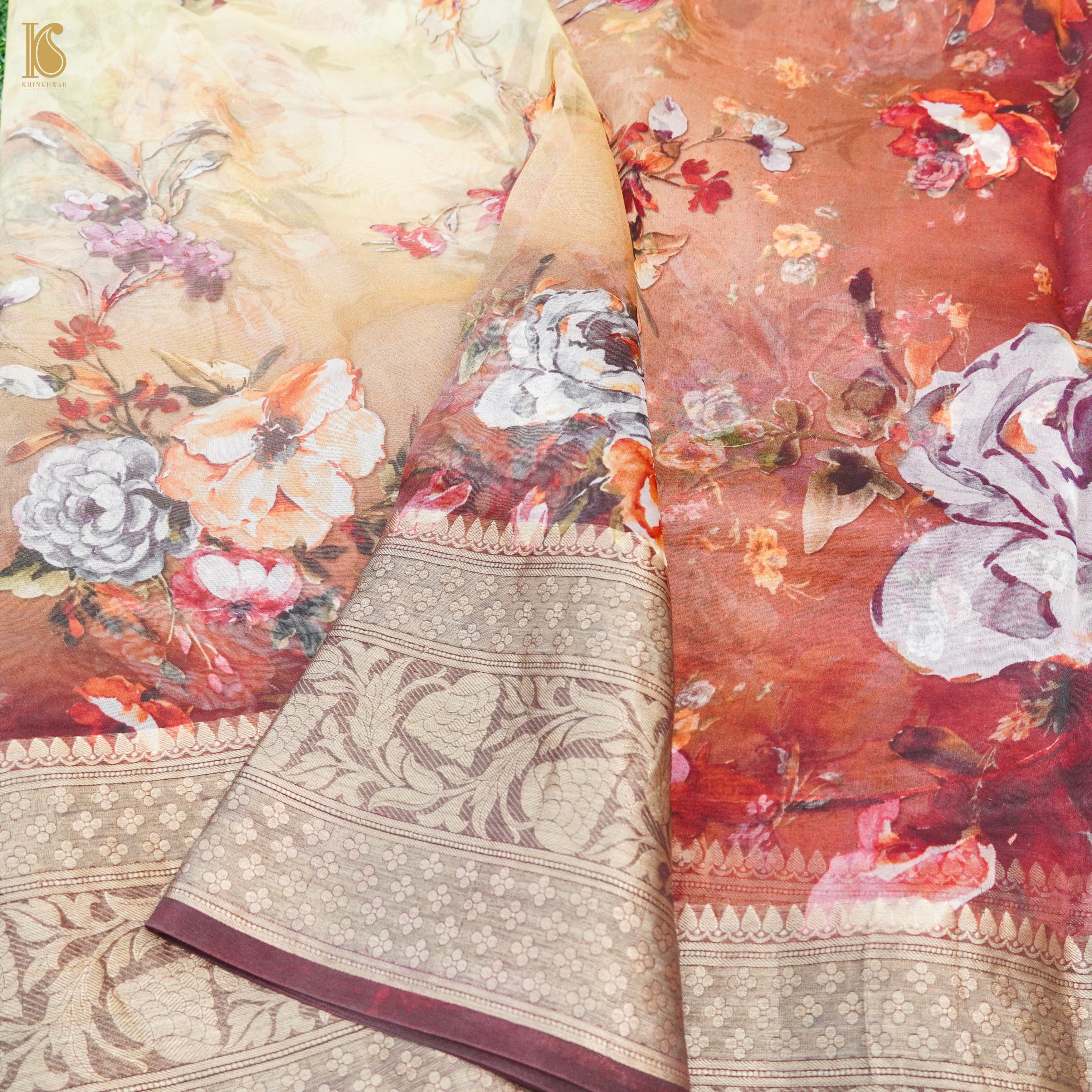 Organza Silk Print Saree