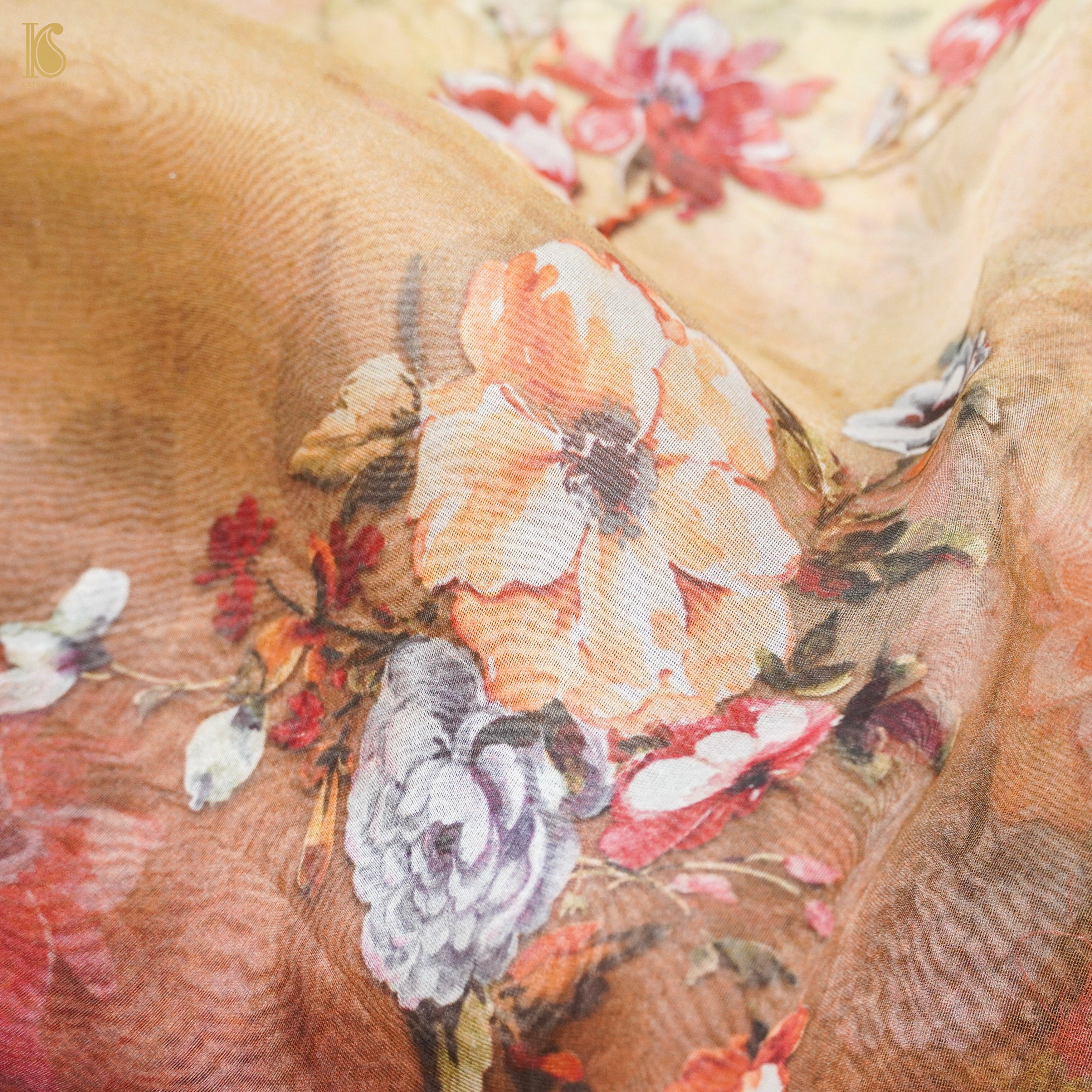 Organza Silk Print Saree