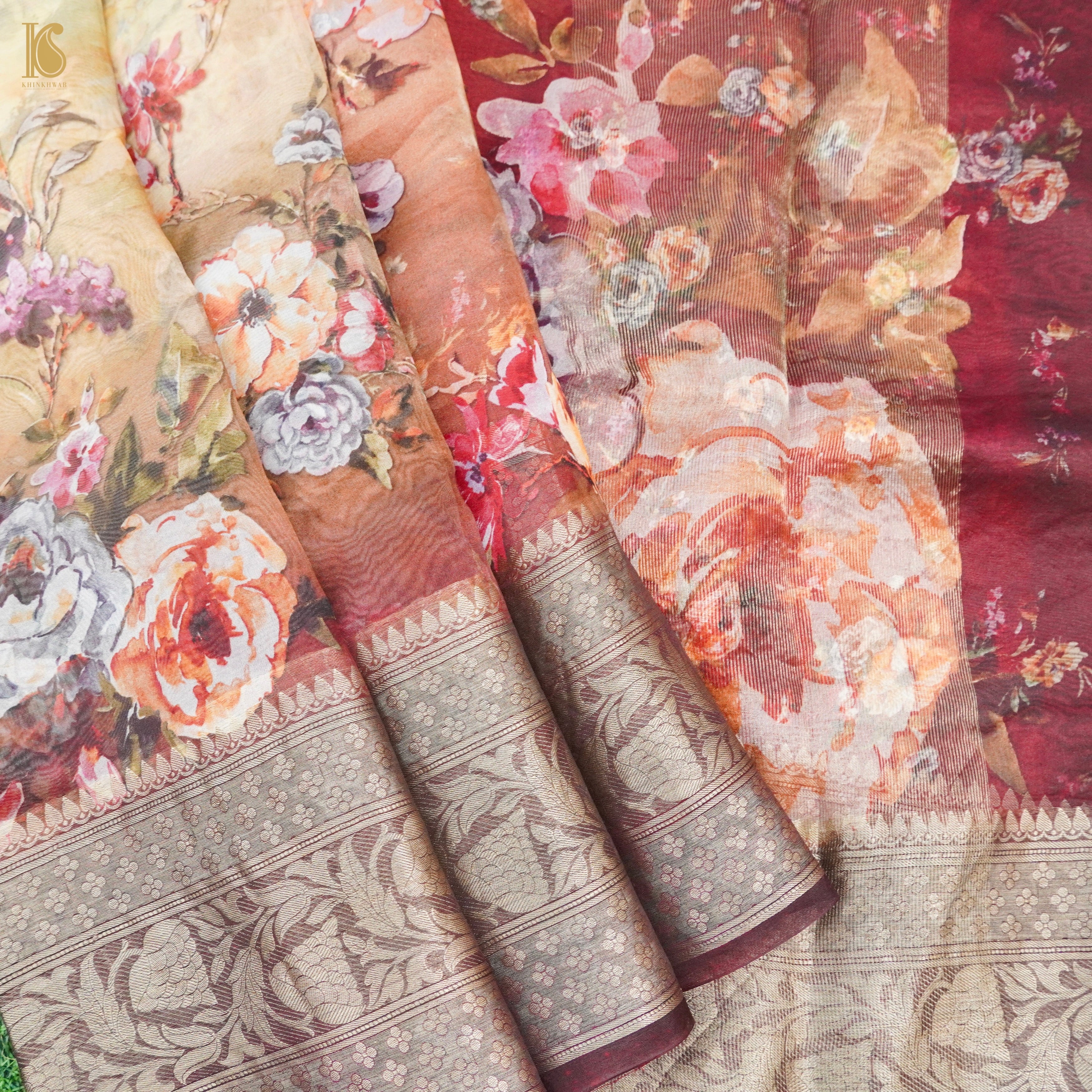 Organza Silk Print Saree