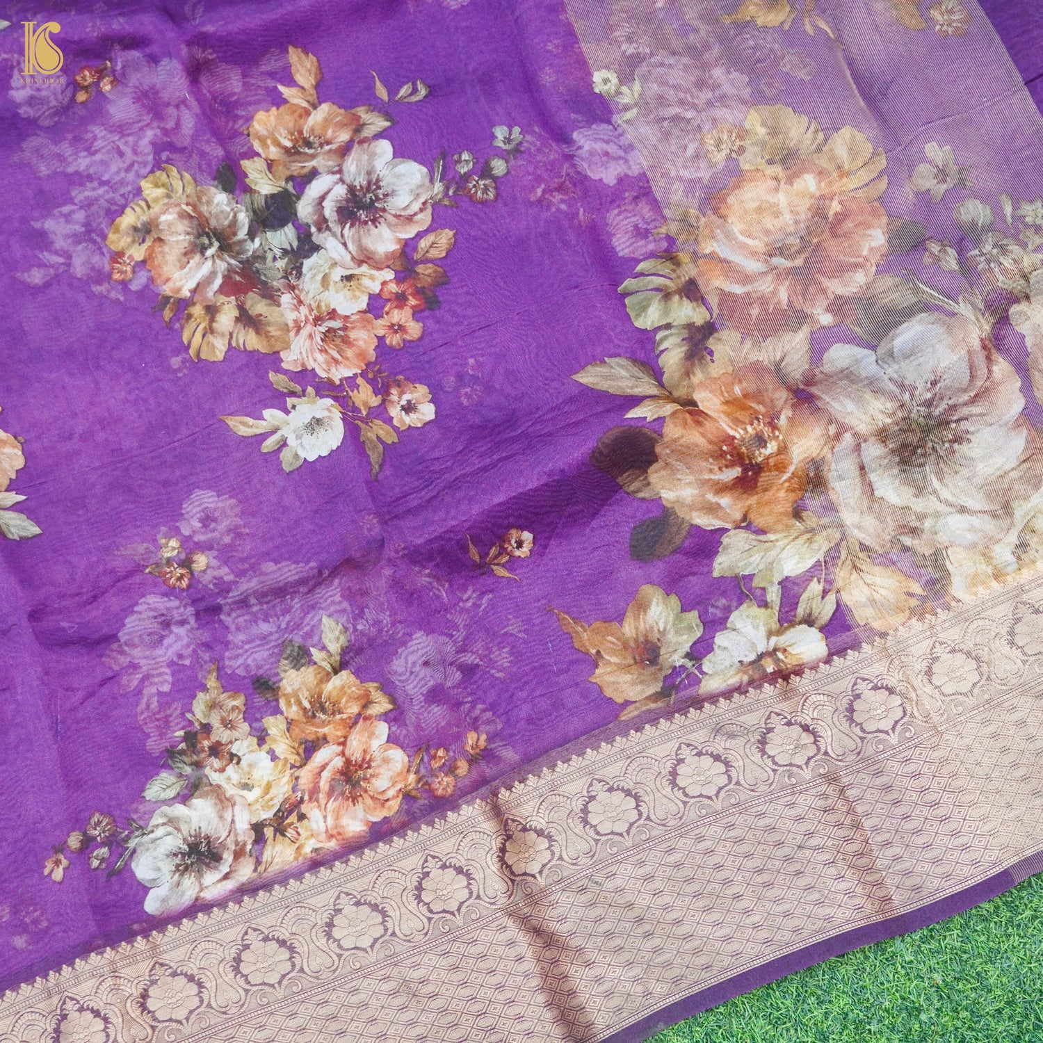 Organza Silk Print Saree