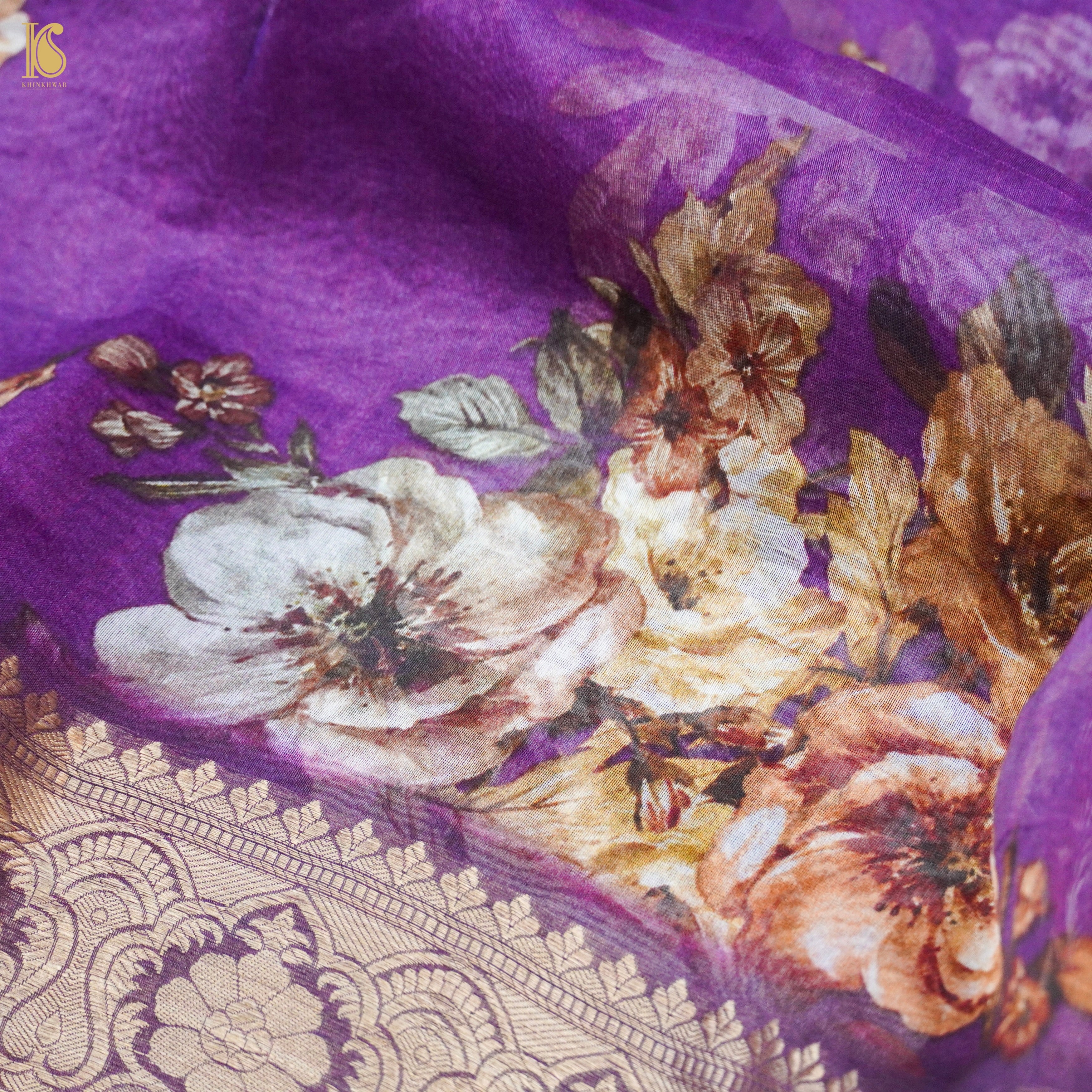 Organza Silk Print Saree