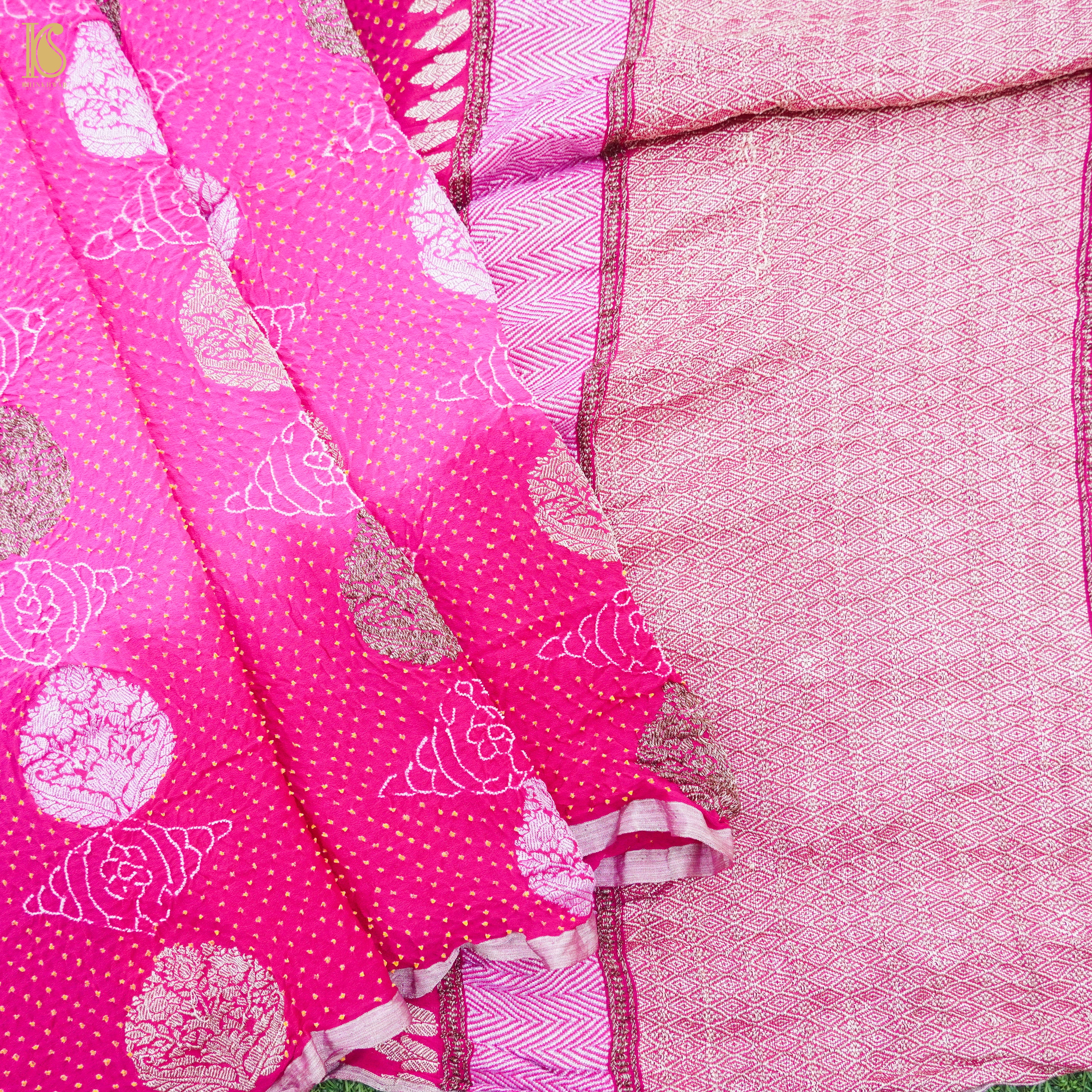 Banarasi Georgette Bandhani Saree