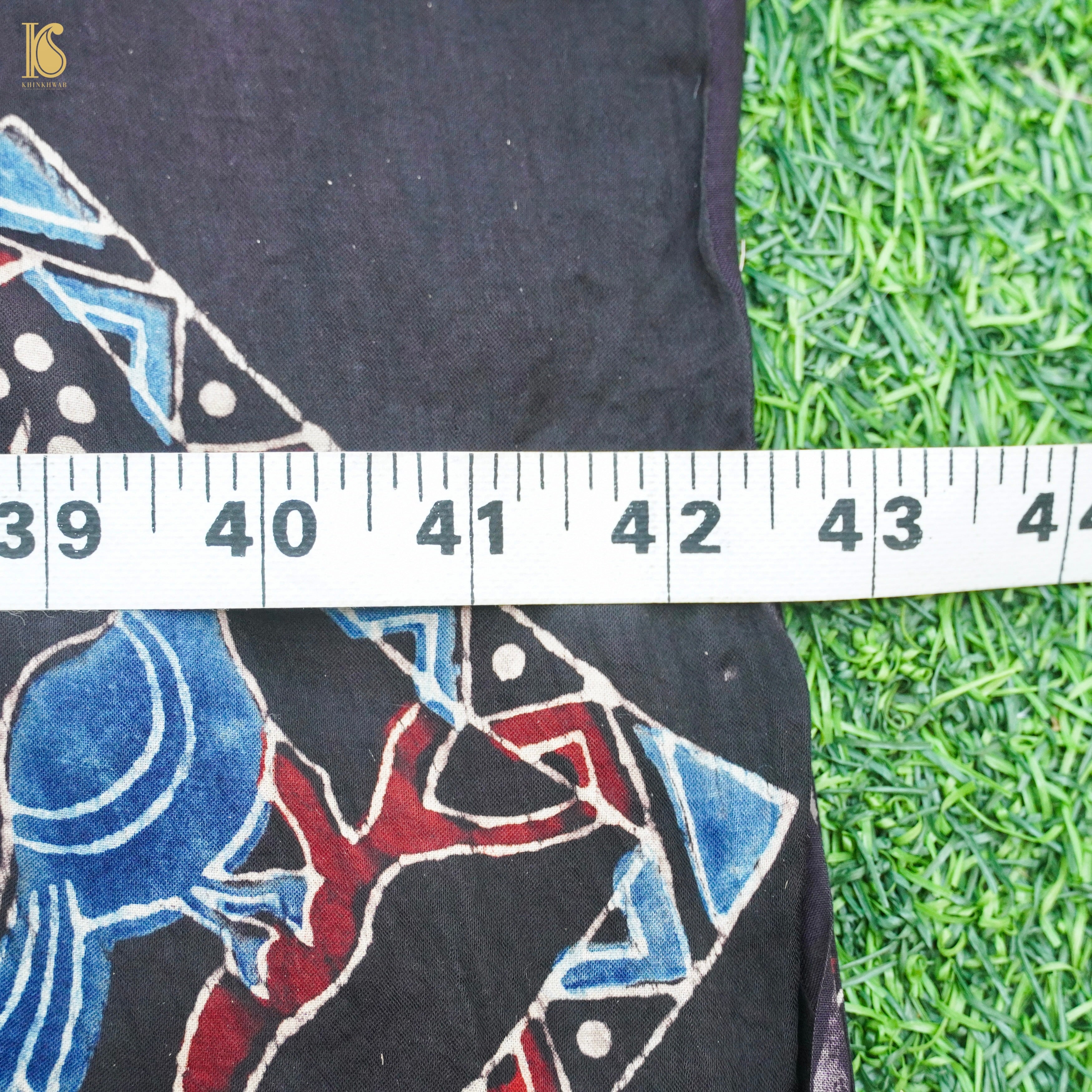 Hand Block Pure Modal Silk Ajrakh Fabric