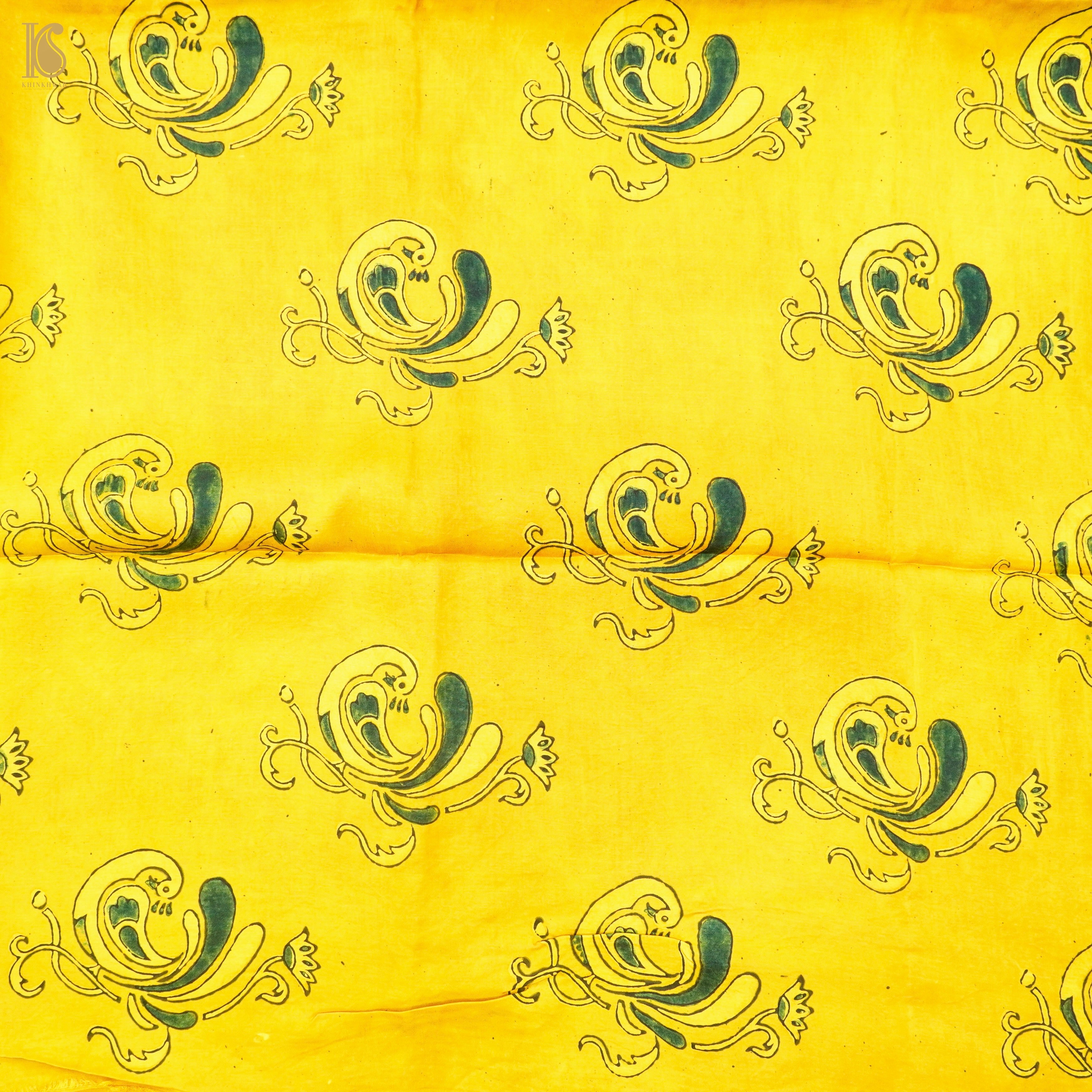 Hand Block Modal Silk Ajrakh Fabric